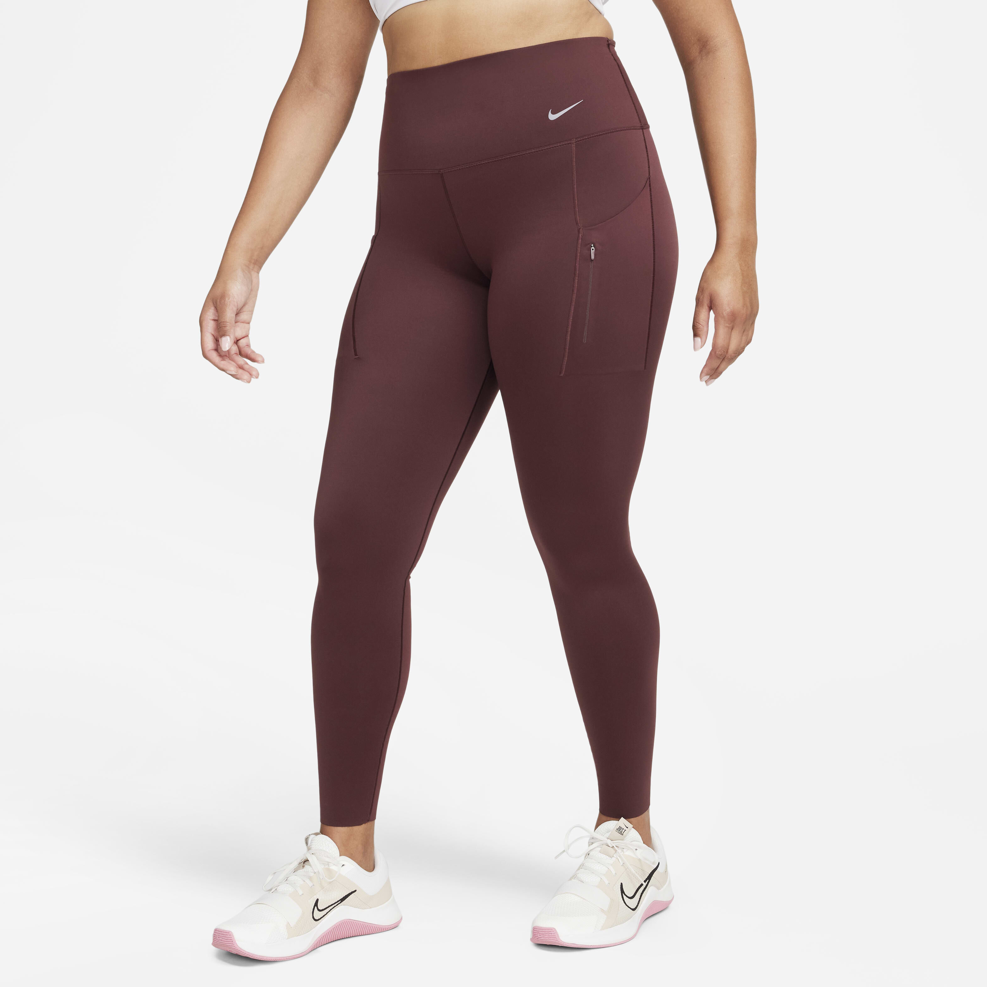 Burgundy nike leggings shop
