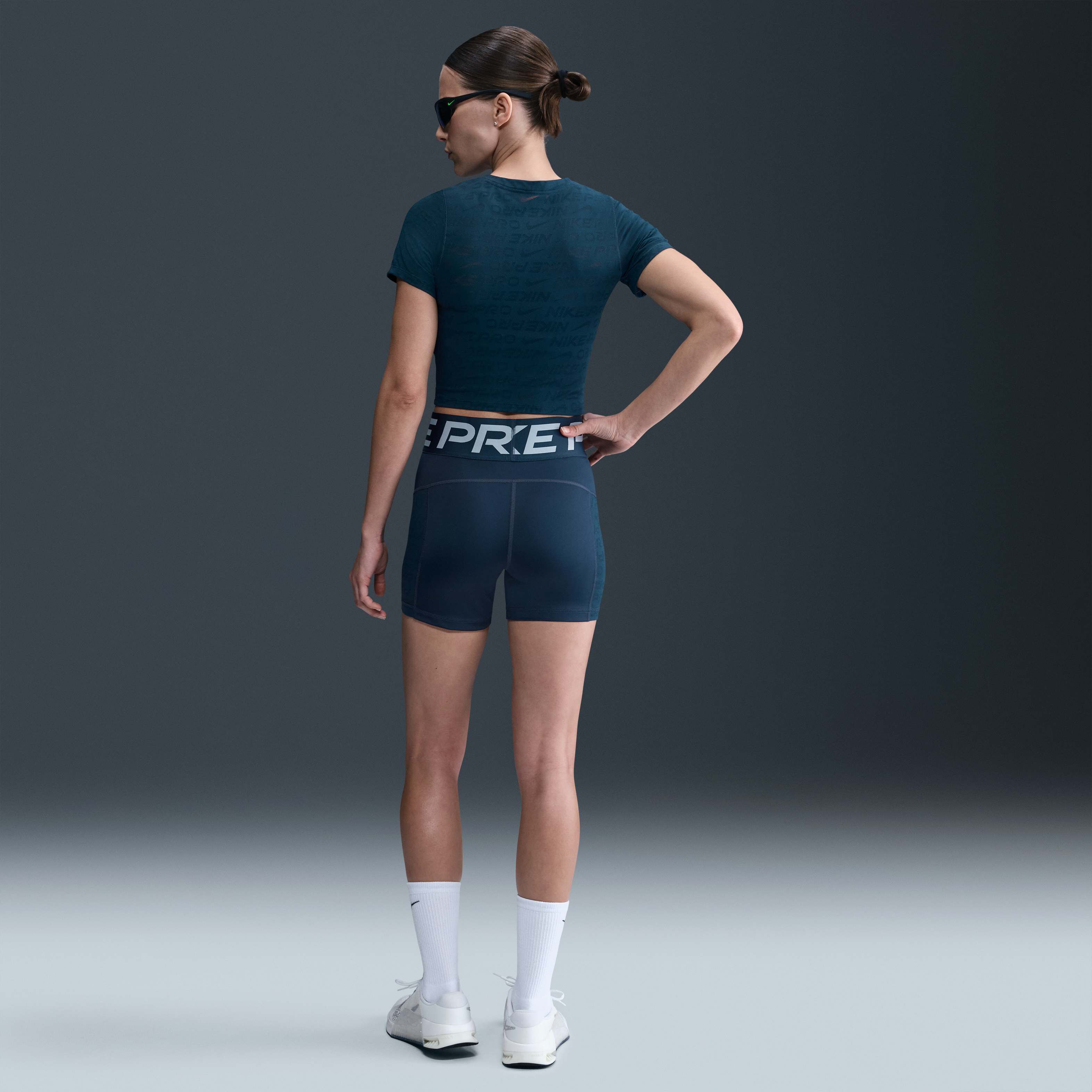Buy Nike Pro Women's Dri-FIT Short-Sleeve Cropped Jacquard