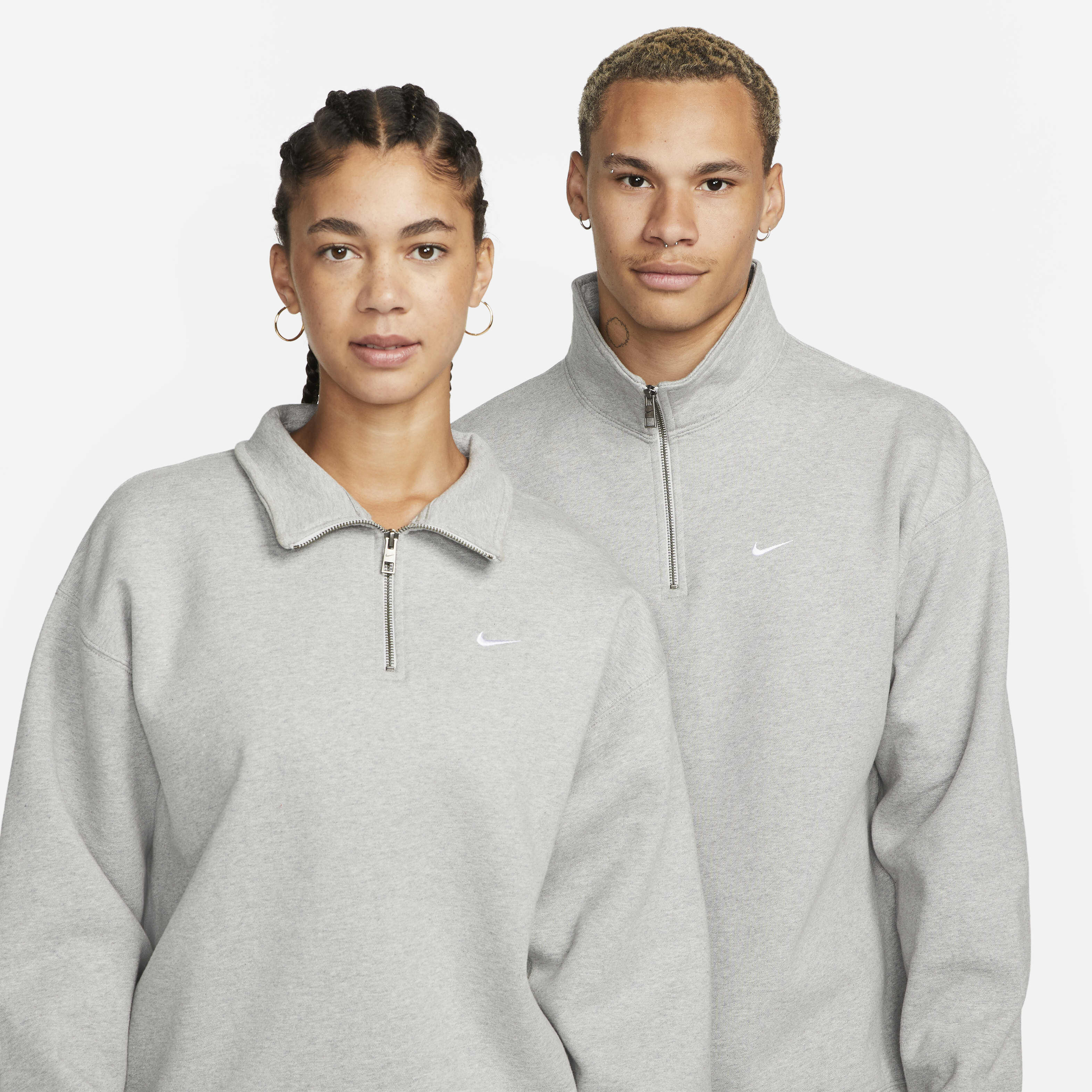Buy Nike Solo Swoosh Men's 1/4-Zip Top - Dark Grey Heather