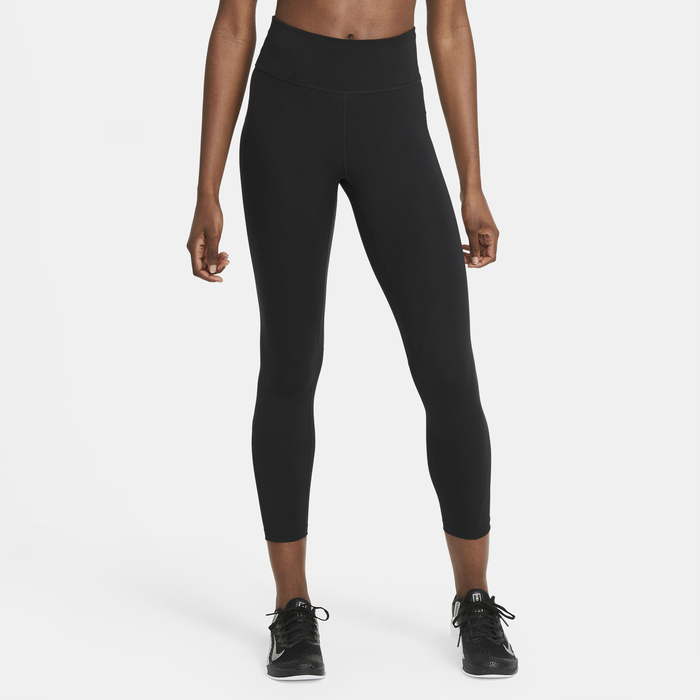 Buy Nike One Women's Mid-Rise 7/8 Mesh-Panelled Leggings Black