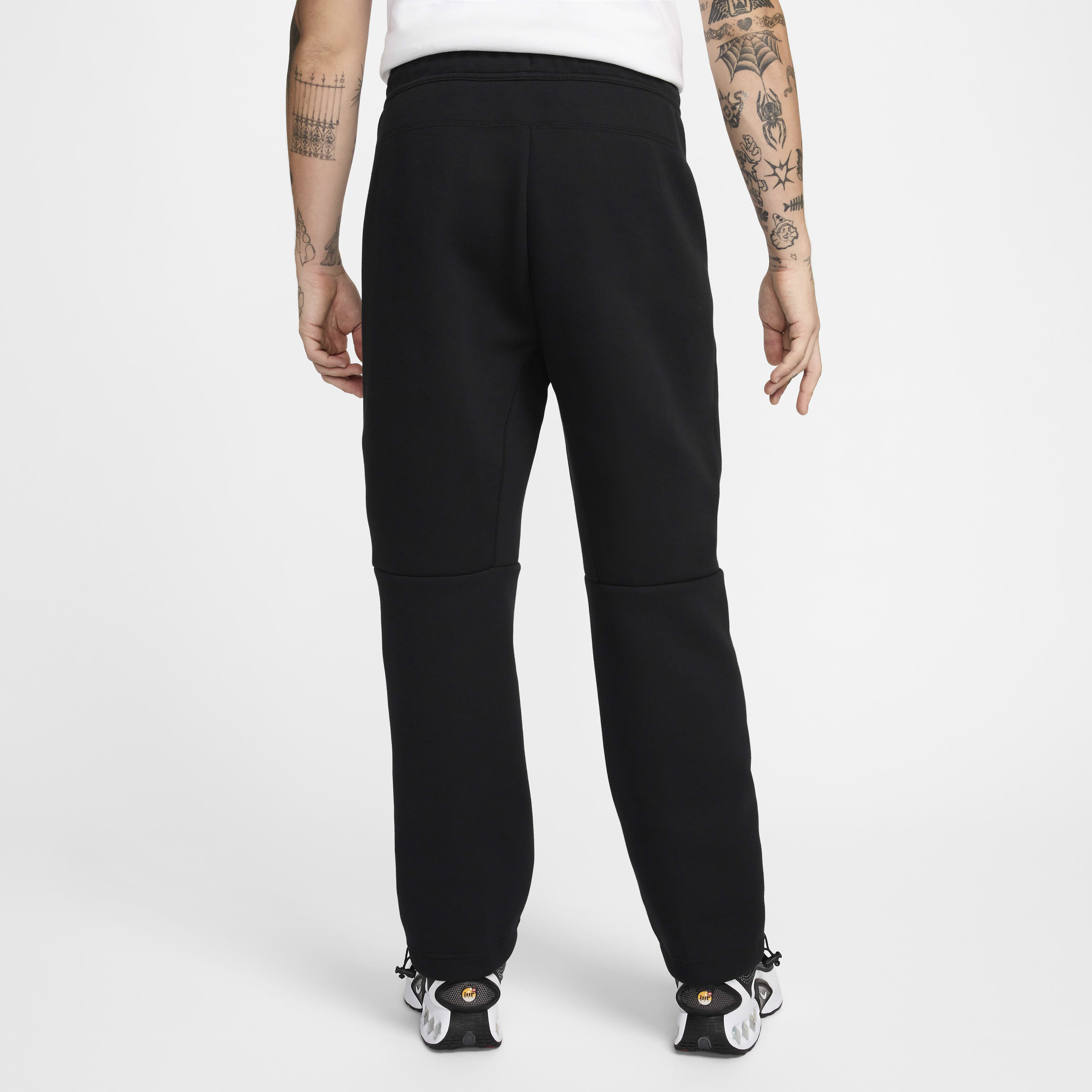 Buy Nike Tech Men s Fleece Open Hem Trousers Black Black Nike Saudi Official