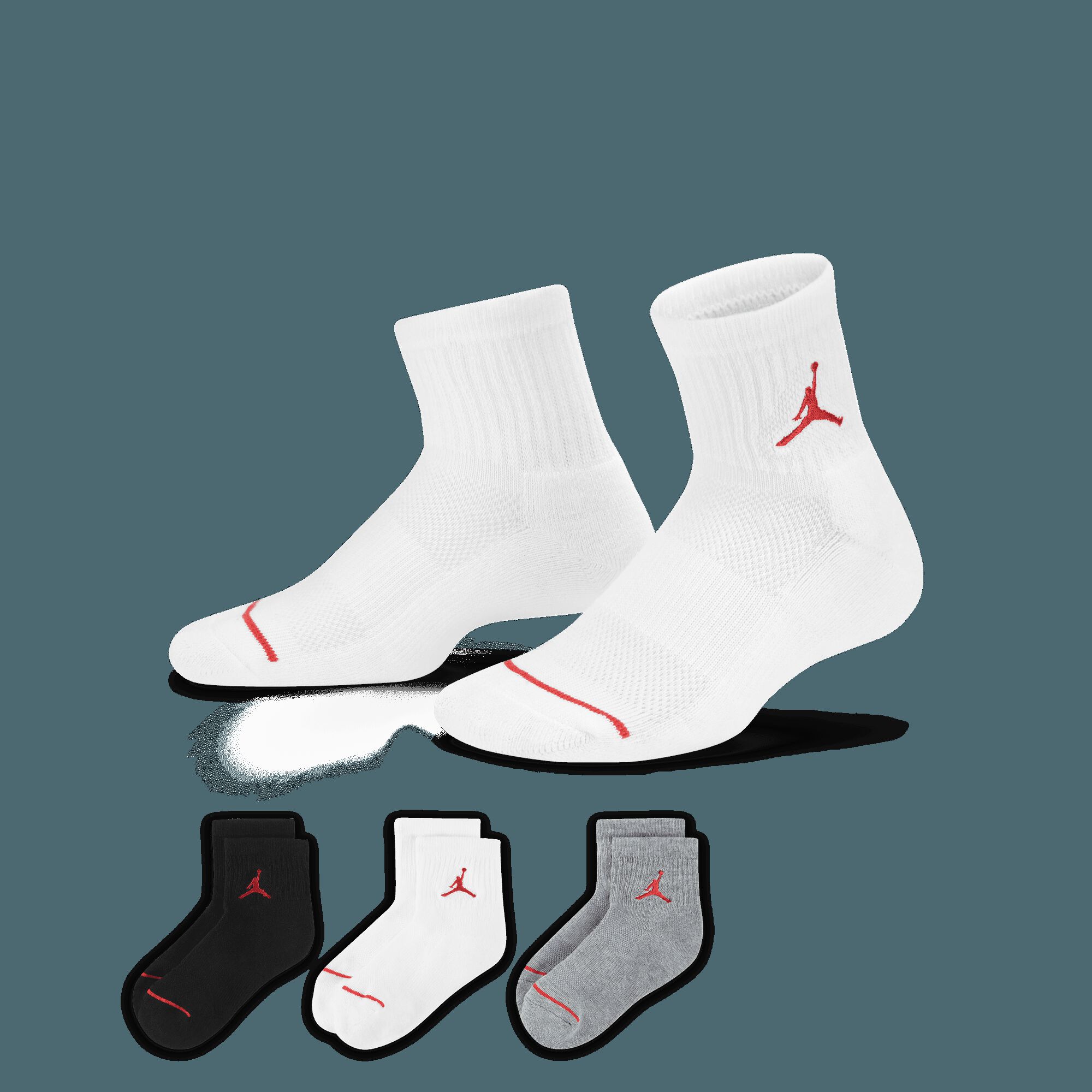 Jordan Jumpman Quarter-Length Socks (3 Pairs) image number 2