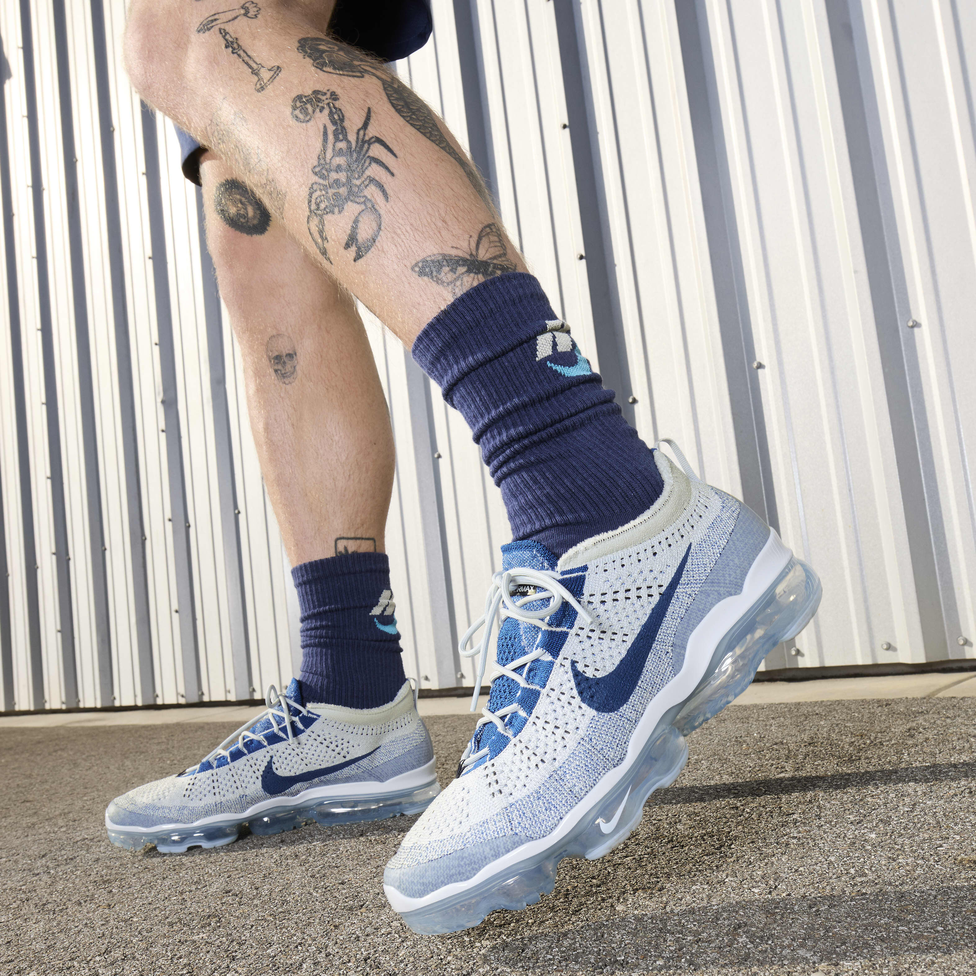 Buy Nike Air VaporMax 2023 Flyknit Men s Shoes Pure Platinum Pure Platinum Glacier Blue Court Blue Nike Saudi Official