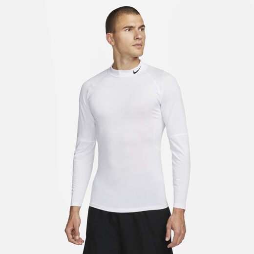 T-Shirts & Tops-Nike, Nike Pro, Men's Dri-FIT Fitness Mock-Neck Long-Sleeve Top