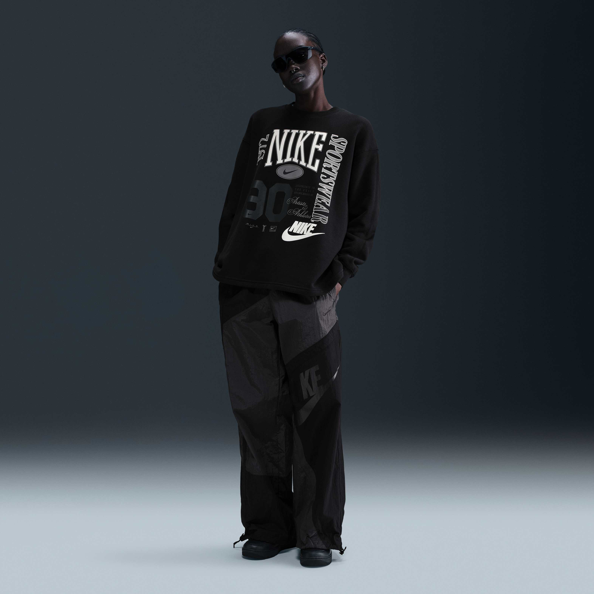 Buy Nike Sportswear Women's Oversized Crew-Neck French Terry