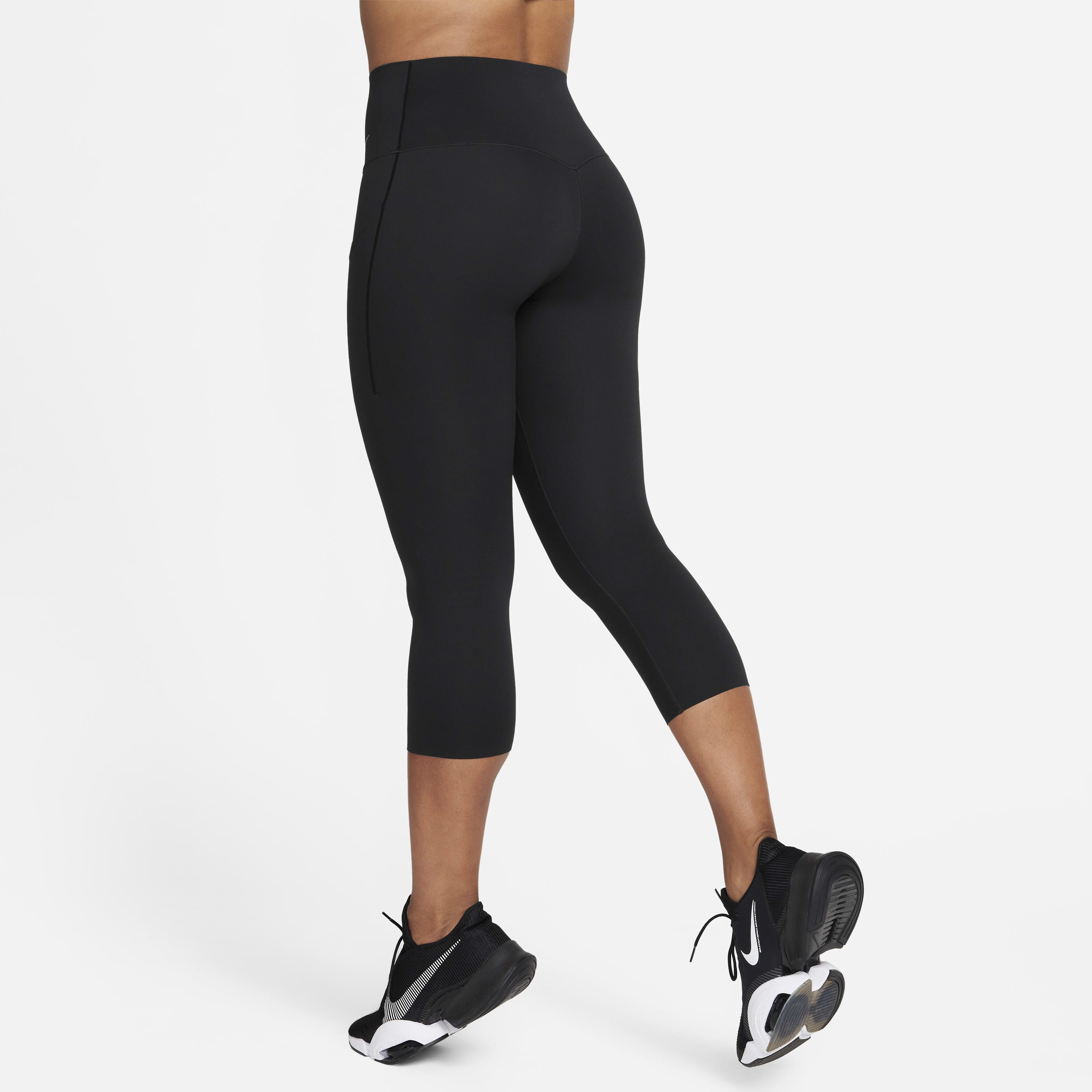 Buy Nike Universa Women's Medium-Support High-Waisted Cropped Leggings with  Pockets - Black/Black | Nike Saudi Official