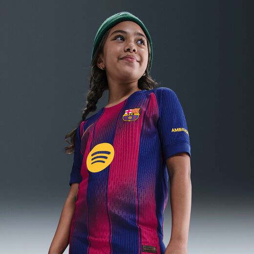 Kits & Jerseys-Nike, F.C. Barcelona 2025/26 Match Home, Older Kids' Nike Dri-FIT ADV Football Authentic Shirt