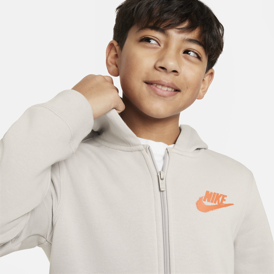 Shop Sportswear Older Kids Boys Fleece Full Zip Graphic Hoodie