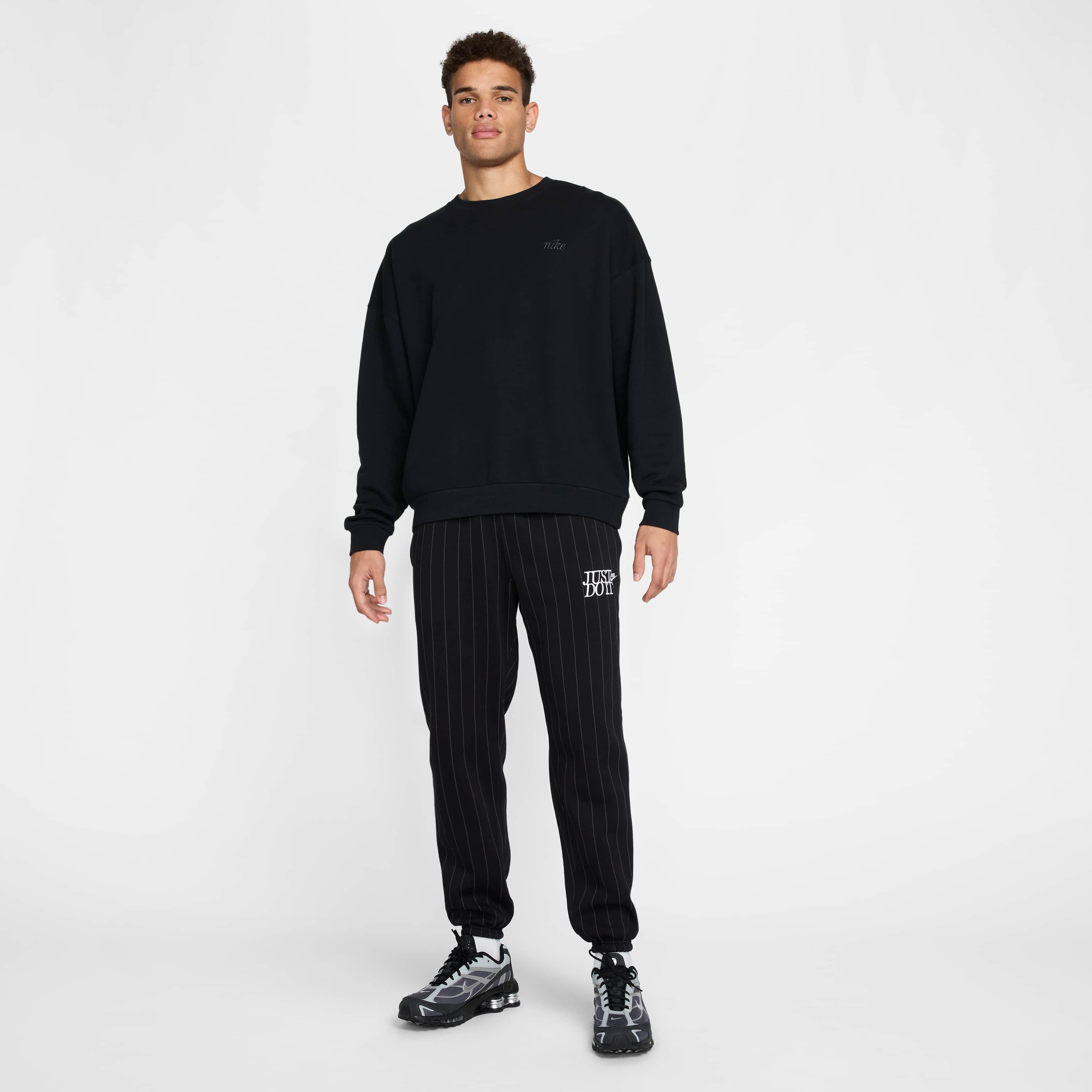 Buy Nike Club Men's Oversized Crew - Black/Black/Anthracite
