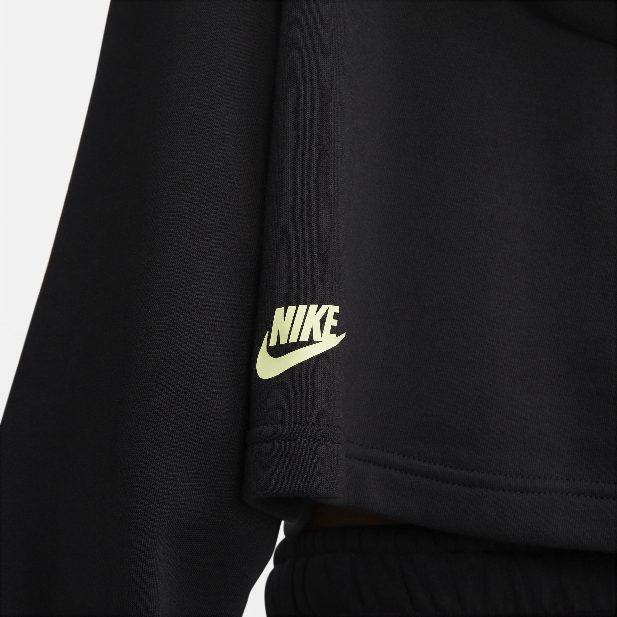 Nike sportswear rally sale logo cropped fleece hoodie