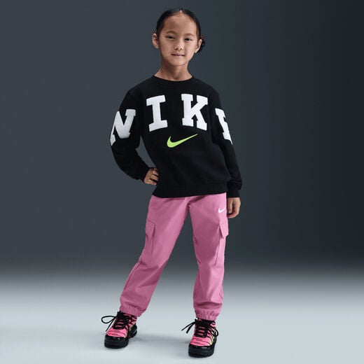 Clothing-Nike, Nike Club, Little Kids' Chenille Fleece Crew Clothing-Nike, Nike Club, Little Kids' Chenille Fleece Crew