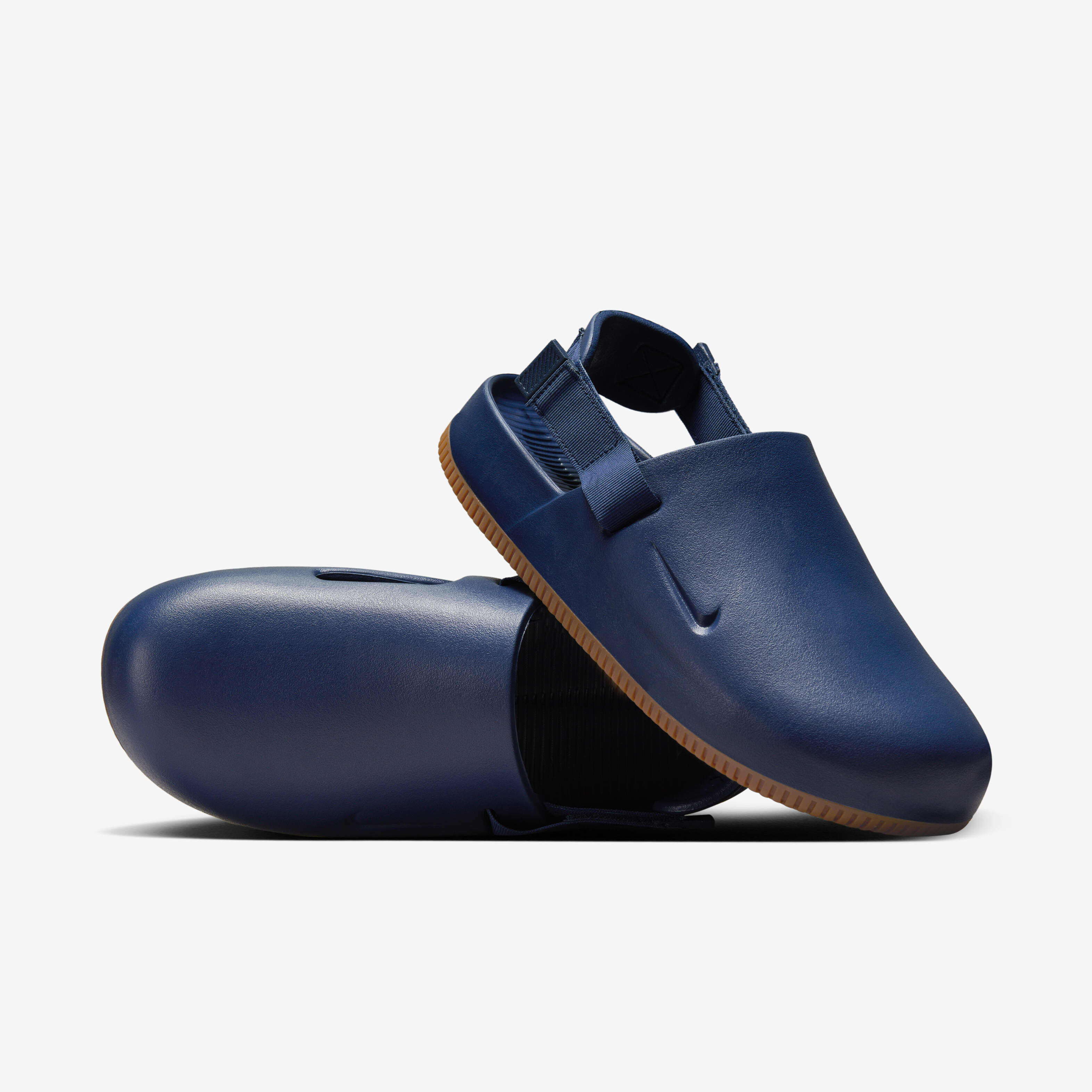 靴 Nike Calm Men's Mules FD5131-400 Navy Buy Nike Calm Men's Mules - Navy/Gum Medium Brown/Navy