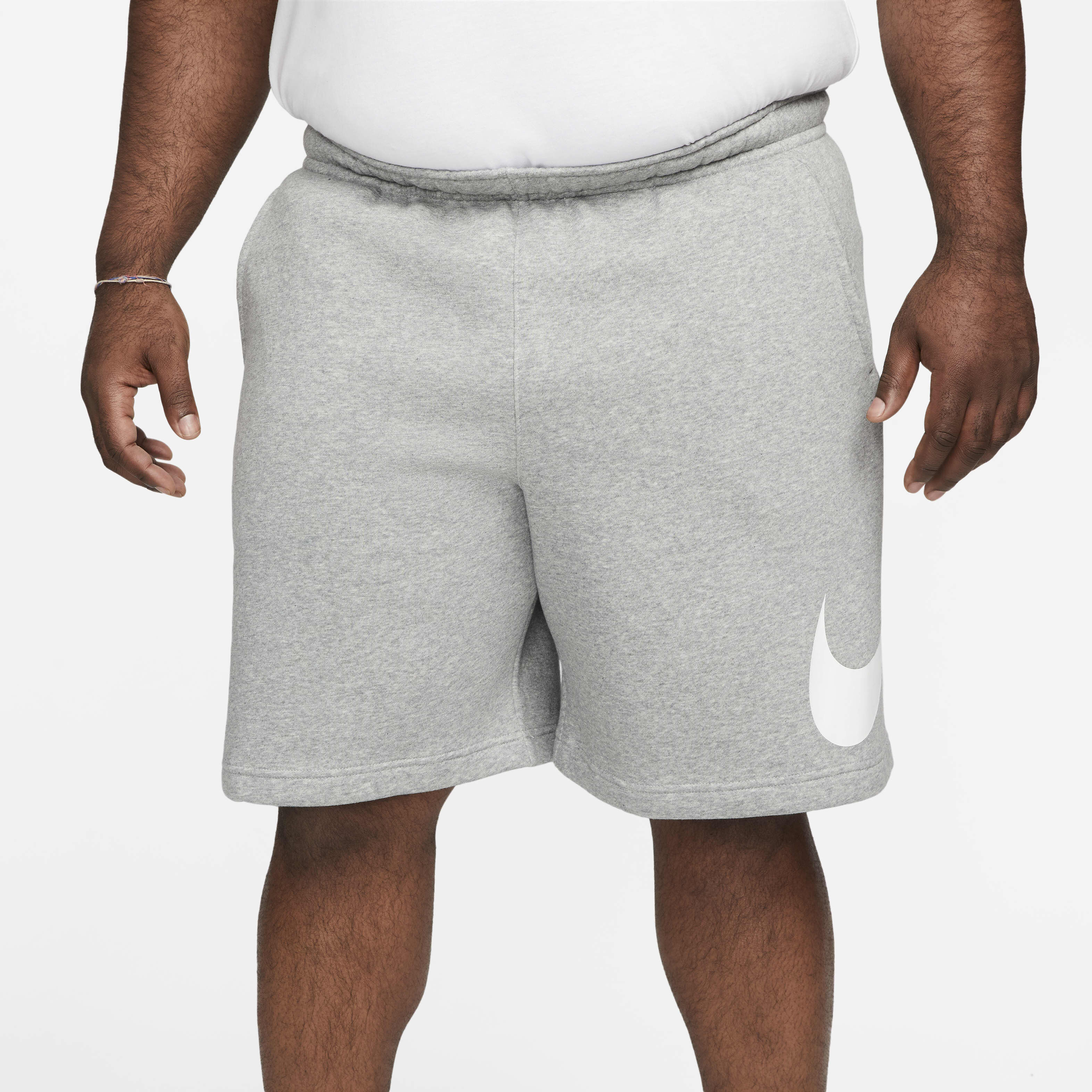 Buy Nike Sportswear Club Men s Graphic Shorts Dark Grey Heather White White Nike Saudi Official