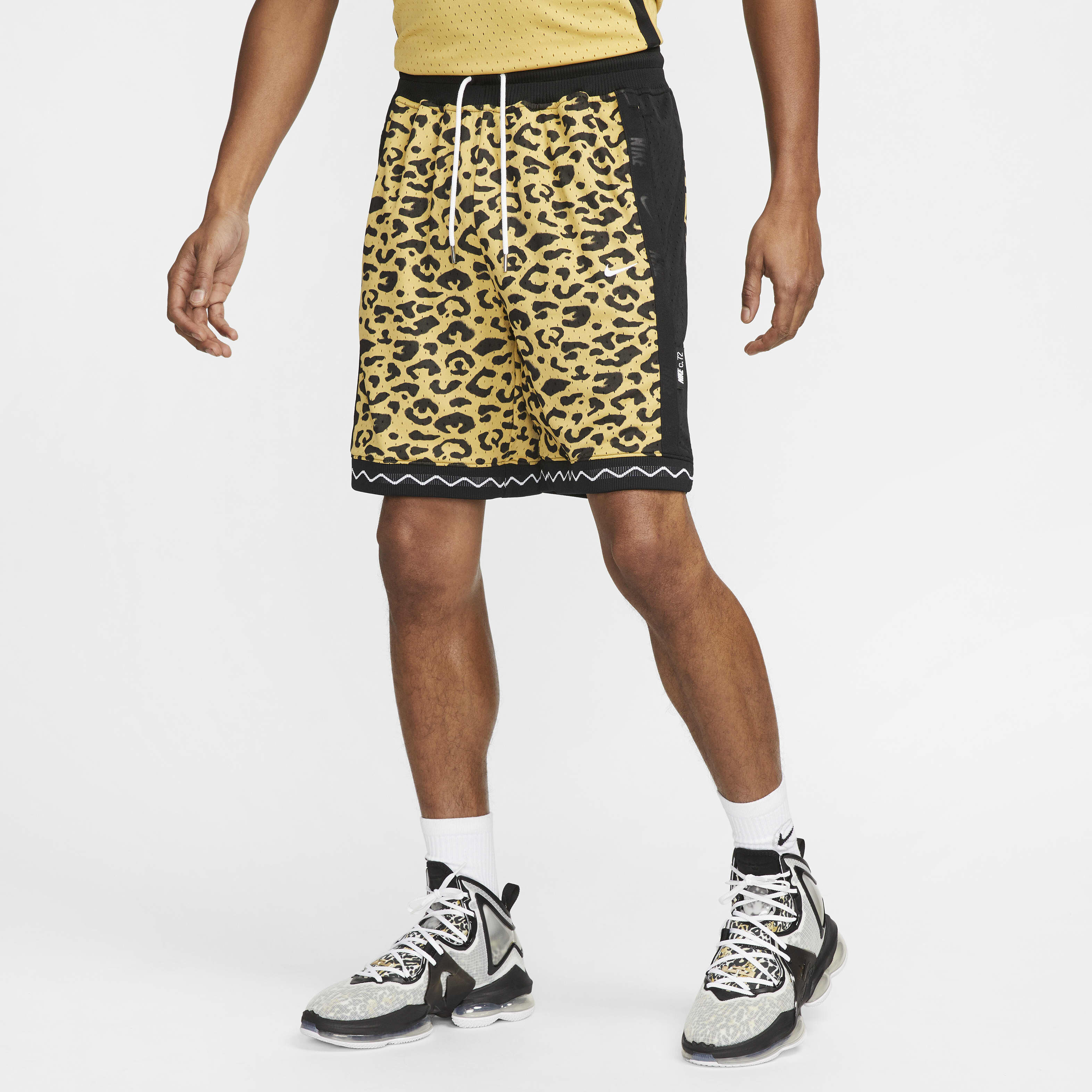 Buy Nike Dri FIT Men s 20cm approx. Basketball Shorts Wheat Gold Black White Nike Saudi Official