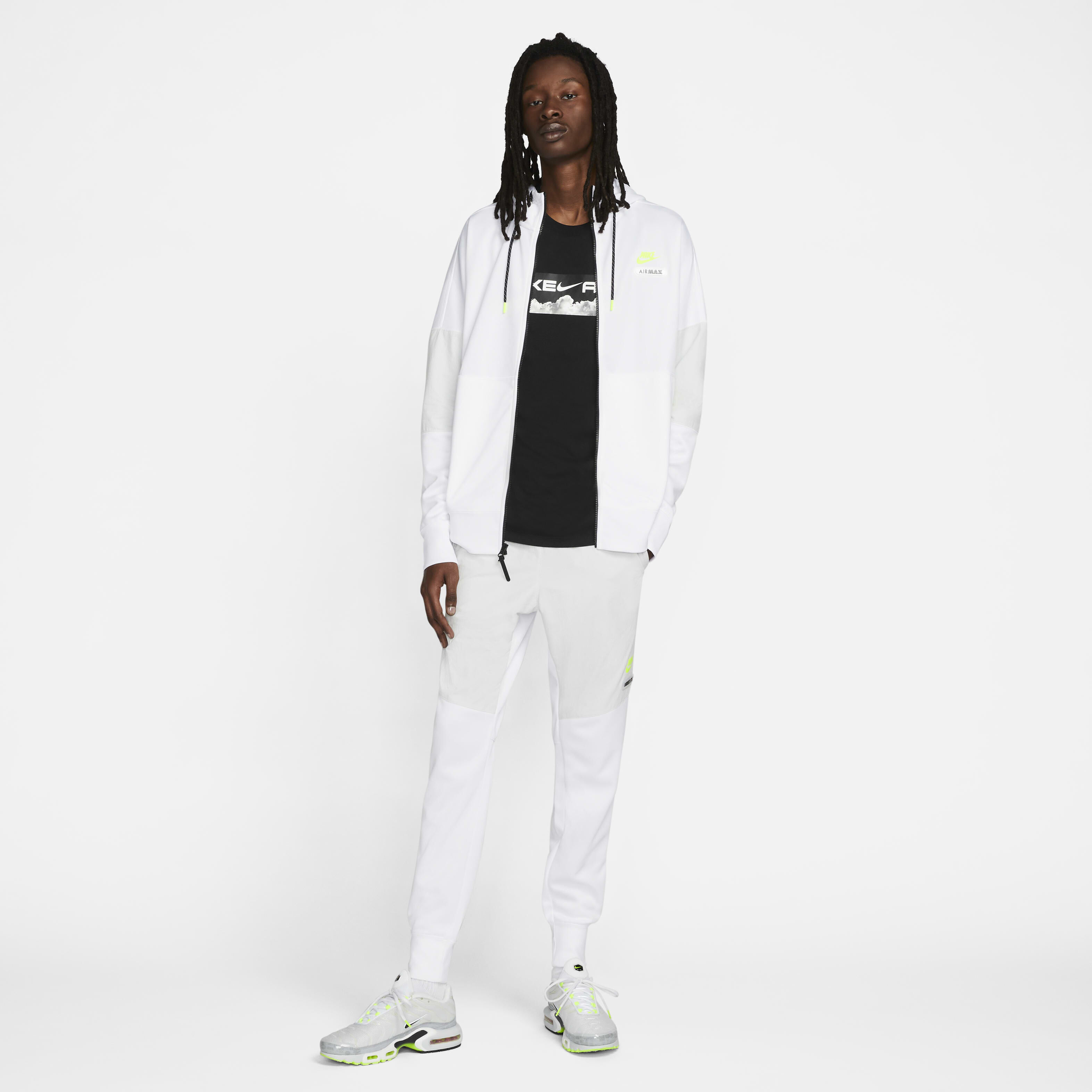 Buy Nike Sportswear Air Max Men s Full Zip Hoodie White Photon Dust Black Volt Nike Saudi Official