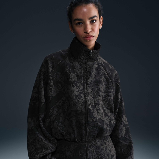 Women's Track Jackets-Nike, Nike Sportswear Collection, Women's Oversized Jacquard Tracksuit Jacket