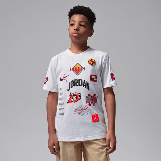 New In Kids' Short Sleeves Shirts-JRDN, Jordan, Big Kids' Dynasty Patch T-Shirt