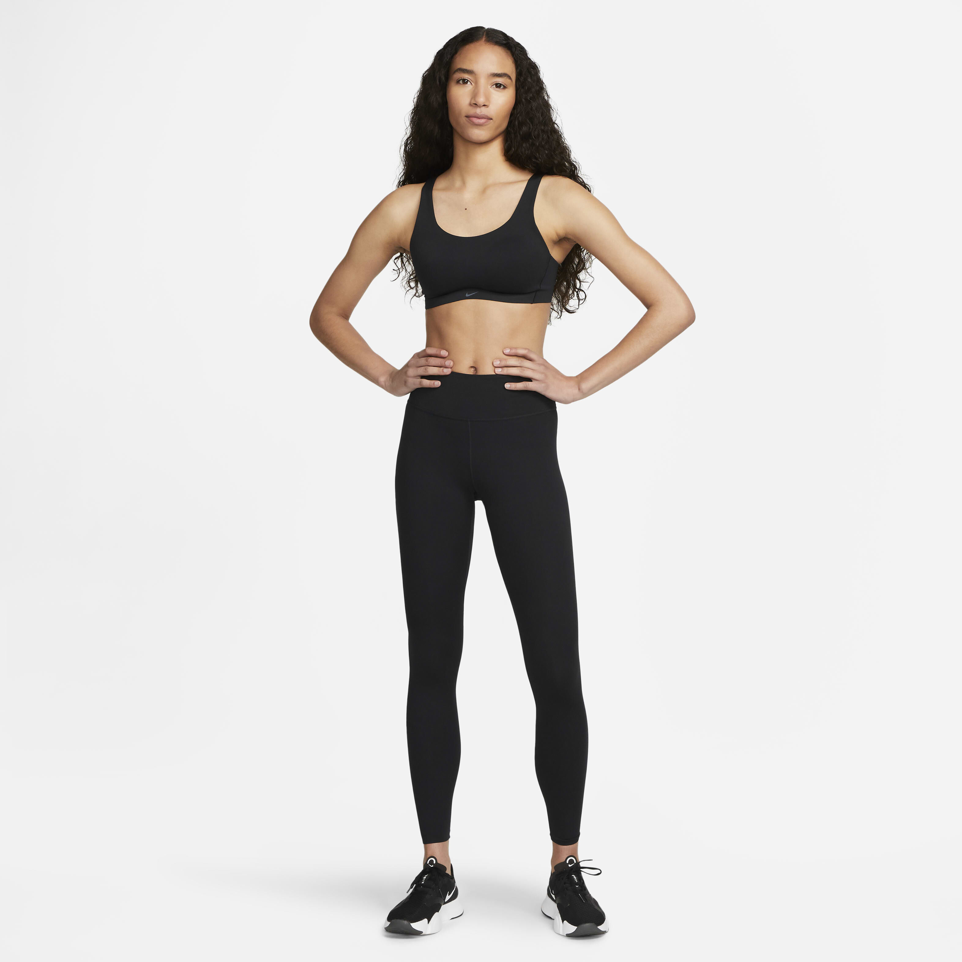 Buy Nike Alate Coverage Women s Medium Support Padded Sports Bra Black Black Cool Grey Nike Saudi Official