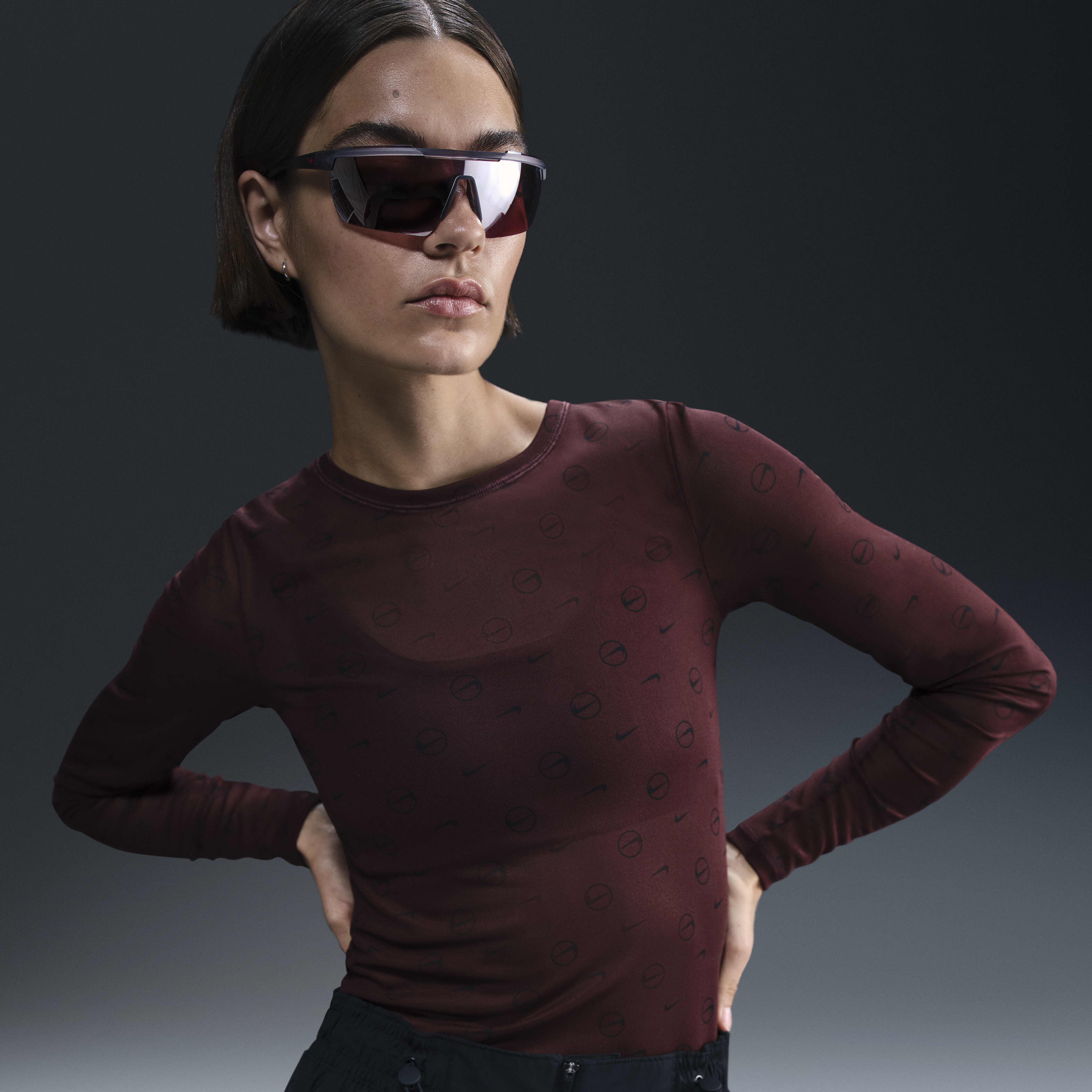 Nike maroon long sleeve shop