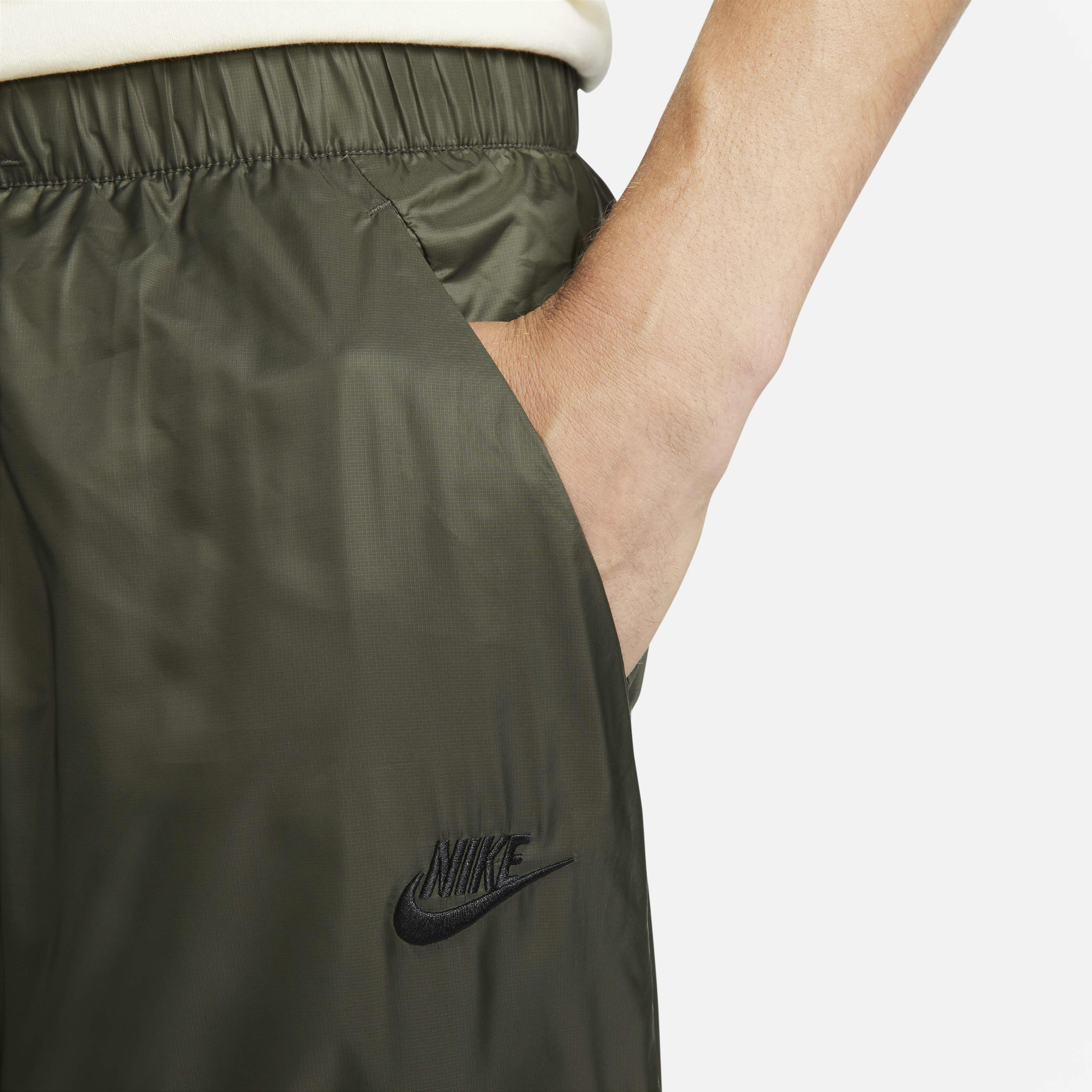 Buy Nike Tech Men s Lined Woven Trousers Cargo Khaki Black Nike Saudi Official