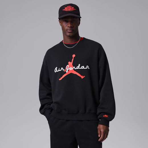 Jordan Infrared-JRDN, Jordan Brooklyn, Men's Fleece Crew-Neck Sweatshirt