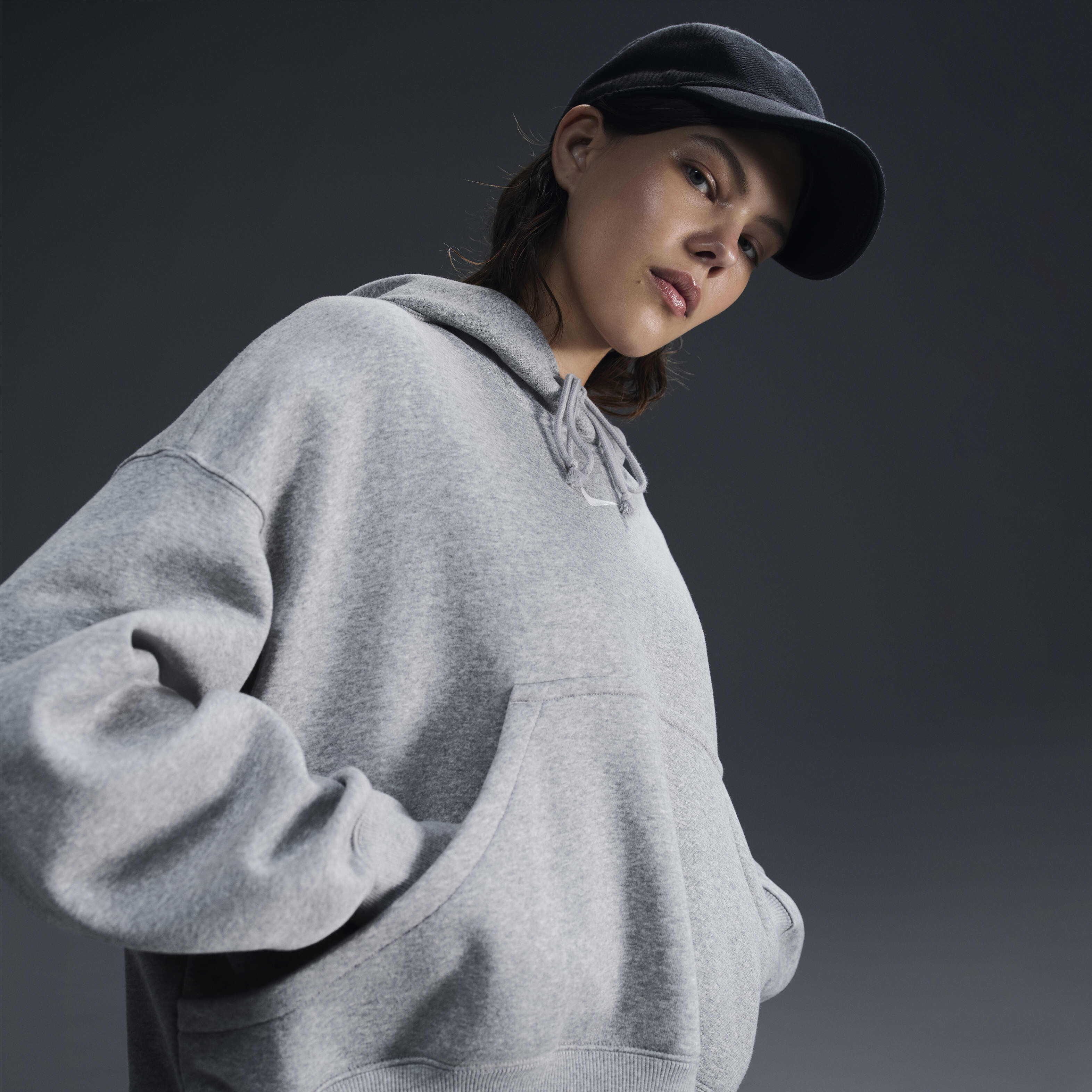 Nike gray hoodie women's sales