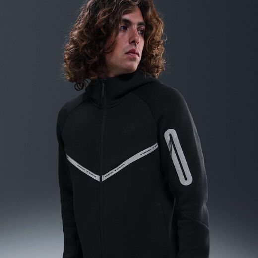 Winterized-Nike, Nike Tech, Men's Full-Zip Fleece Windrunner Jacket with Reflective Accents