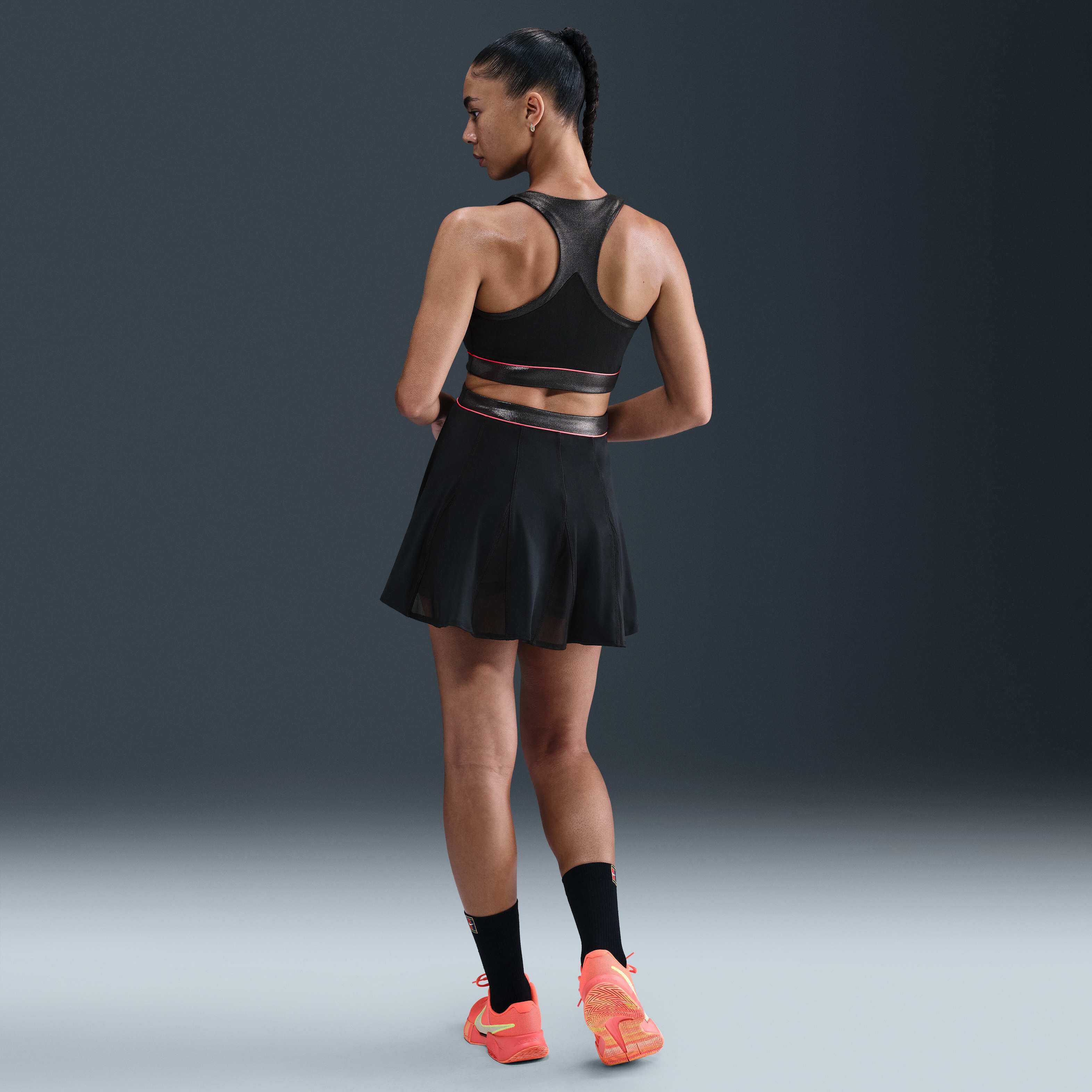 Buy NikeCourt Slam Women's Dri-FIT Tennis Dress - Black/Black/Hot
