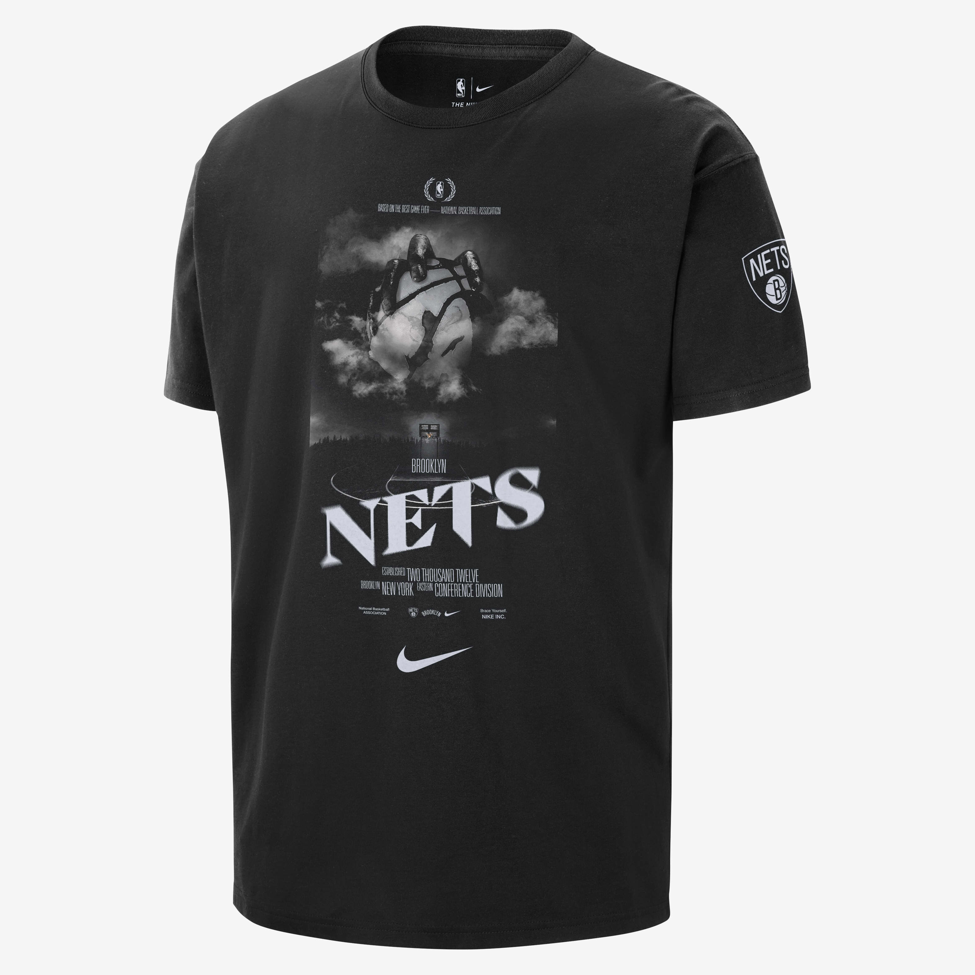 Nike NBA BROOKLYN NETS Practice Shirt 半袖 Brooklyn Nets Nike Short Sleeve Practice T-Shirt - Black - Mens