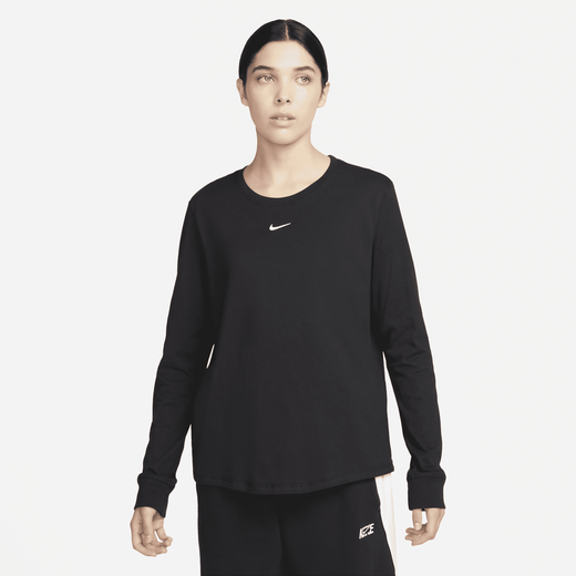 Nike black long sleeve shirt womens hot sale