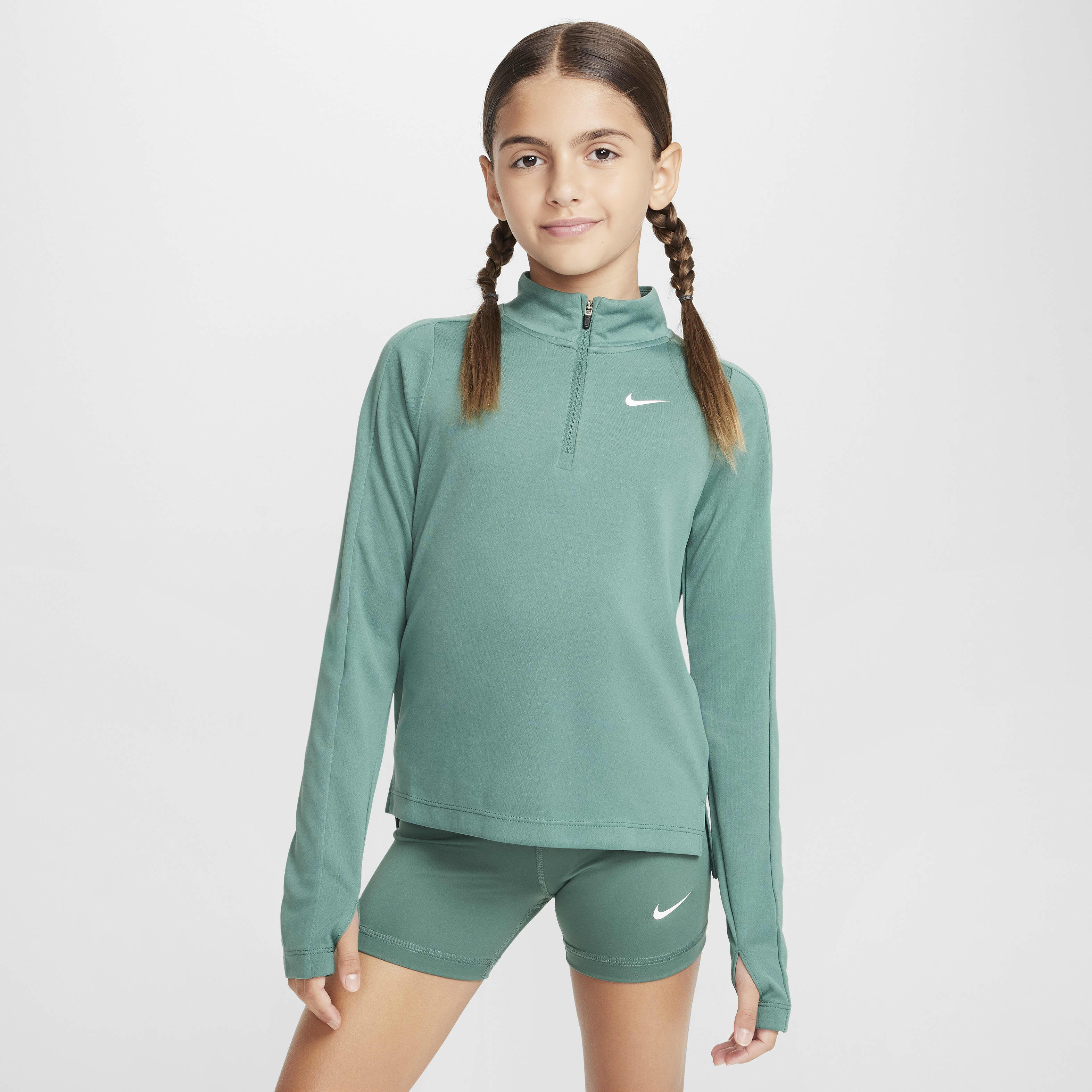 Buy Nike Girls Dri FIT Long Sleeve 1 4 Zip Top Nike Saudi Official