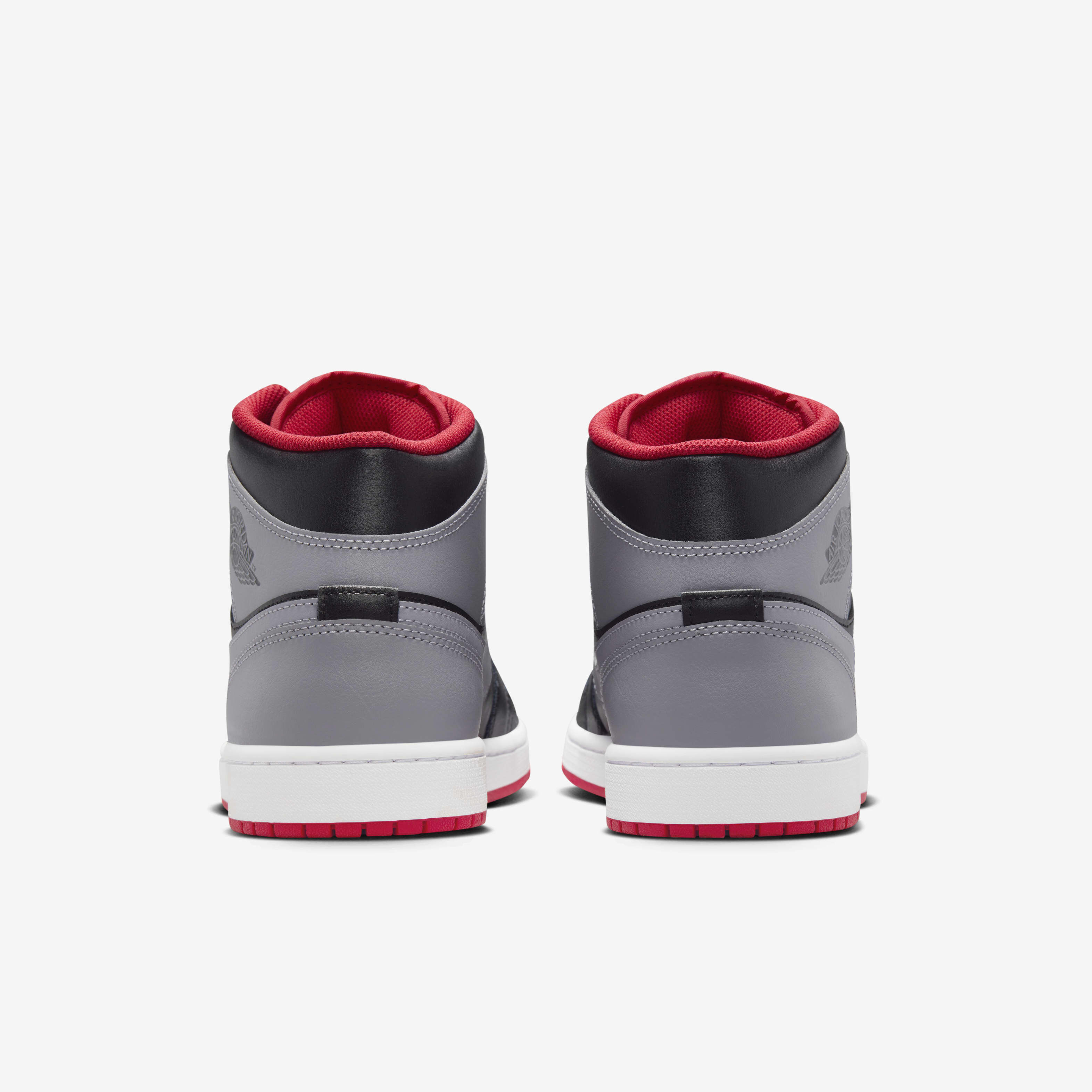 Buy Air Jordan 1 Mid Men's Shoes - Black/Fire Red/White