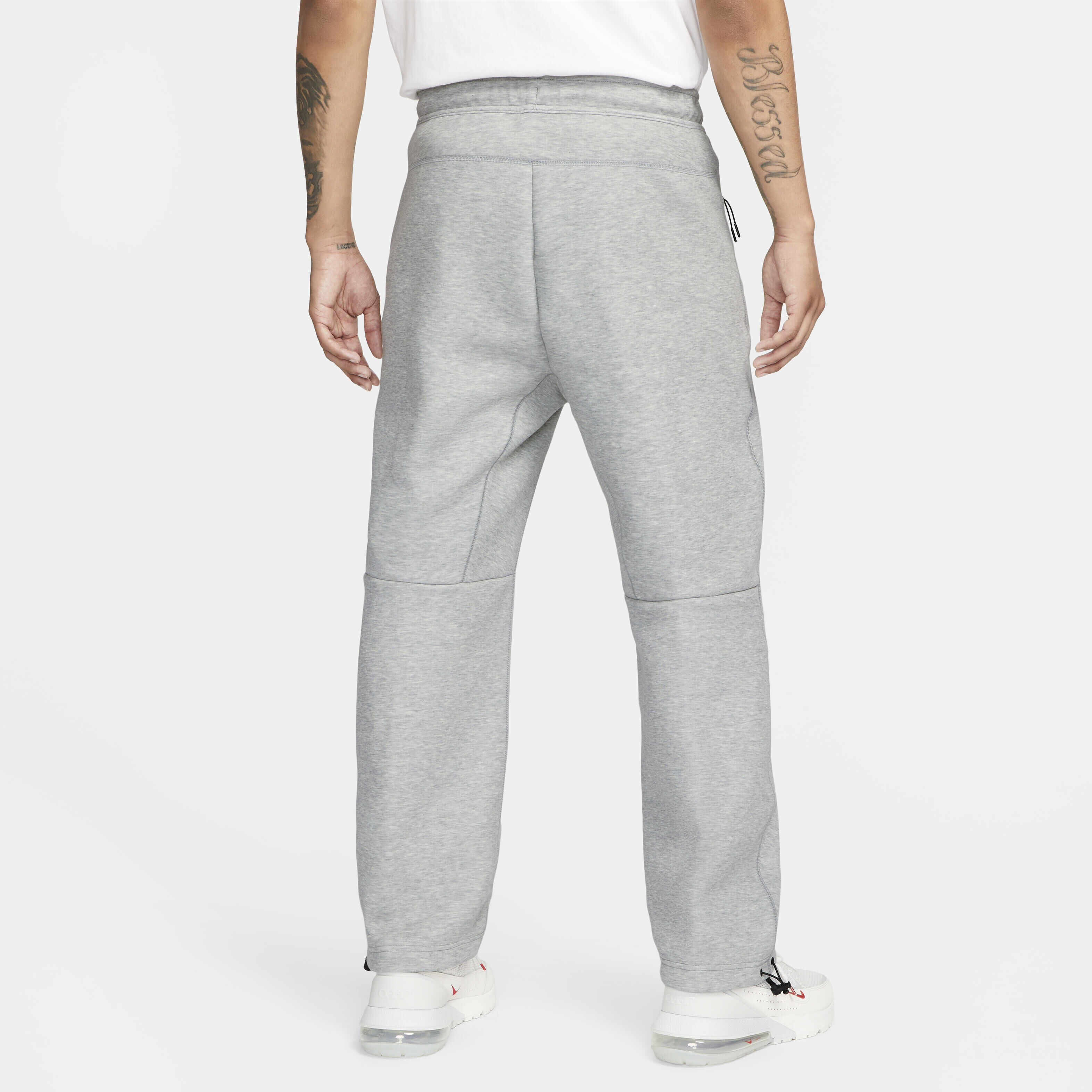 Buy Nike Sportswear Tech Fleece Men s Open Hem Tracksuit Bottoms Dark Grey Heather Black Nike Saudi Official