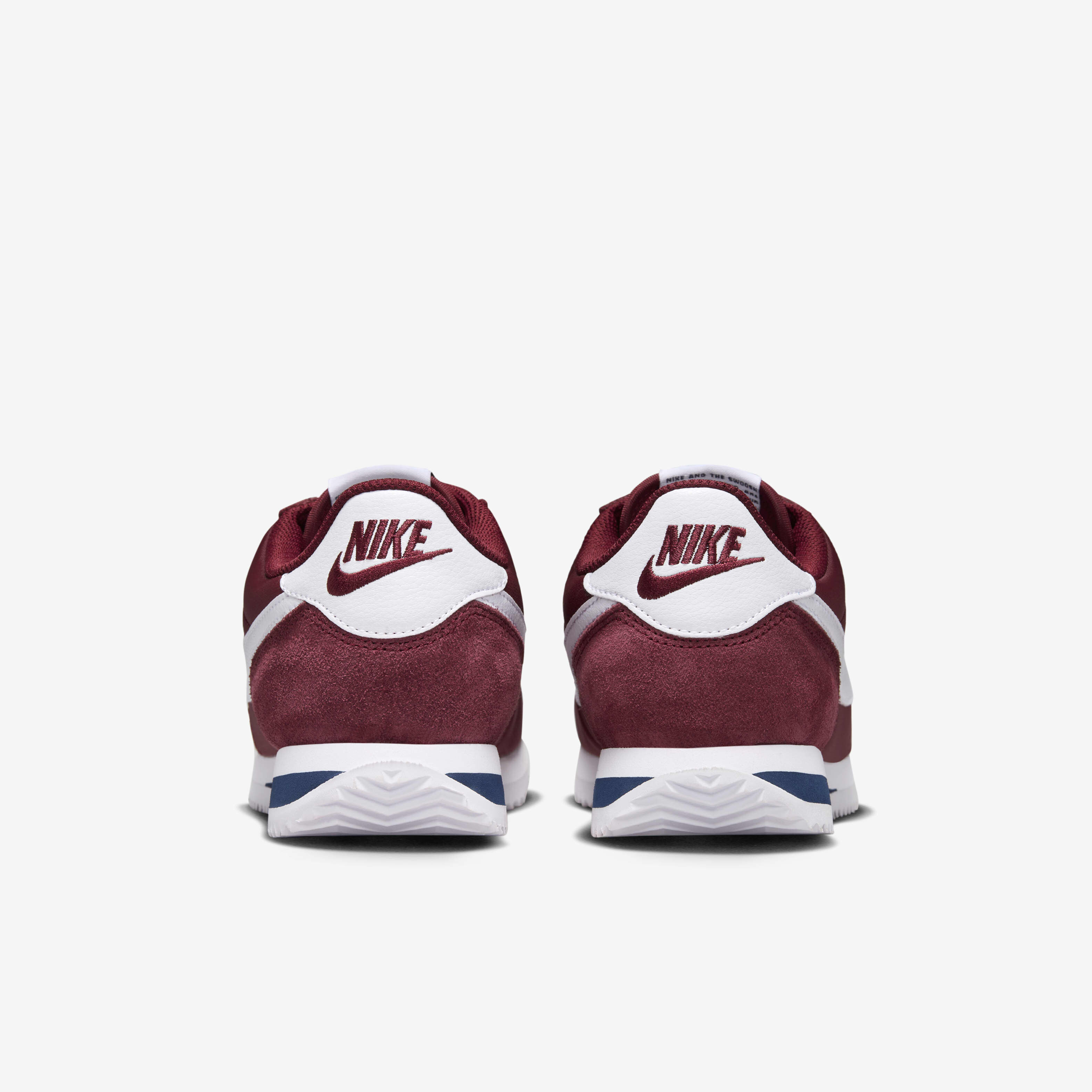 Nike cortez maroon and white best sale
