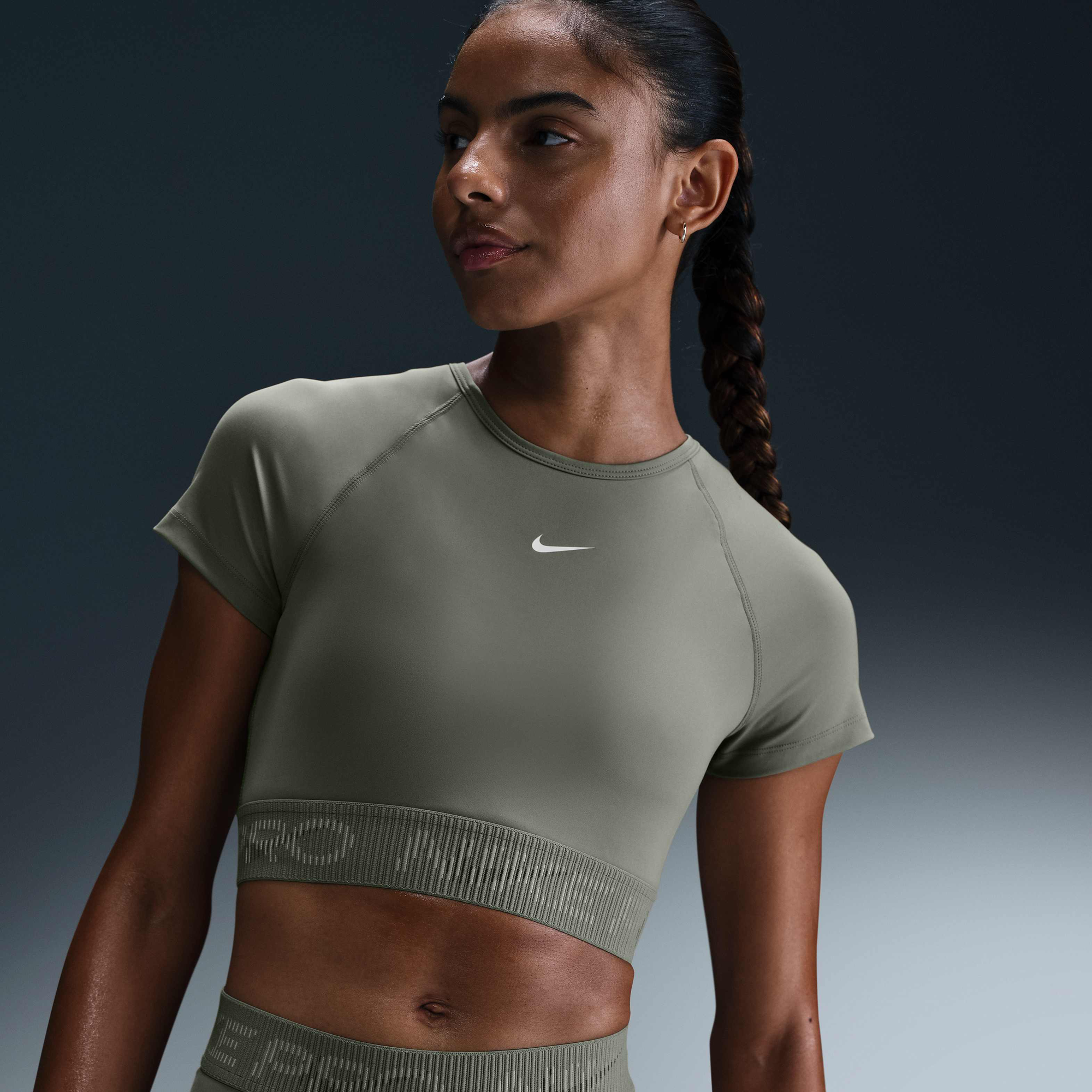 Buy Nike Pro Women's Dri-FIT Short-Sleeve Cropped Graphic
