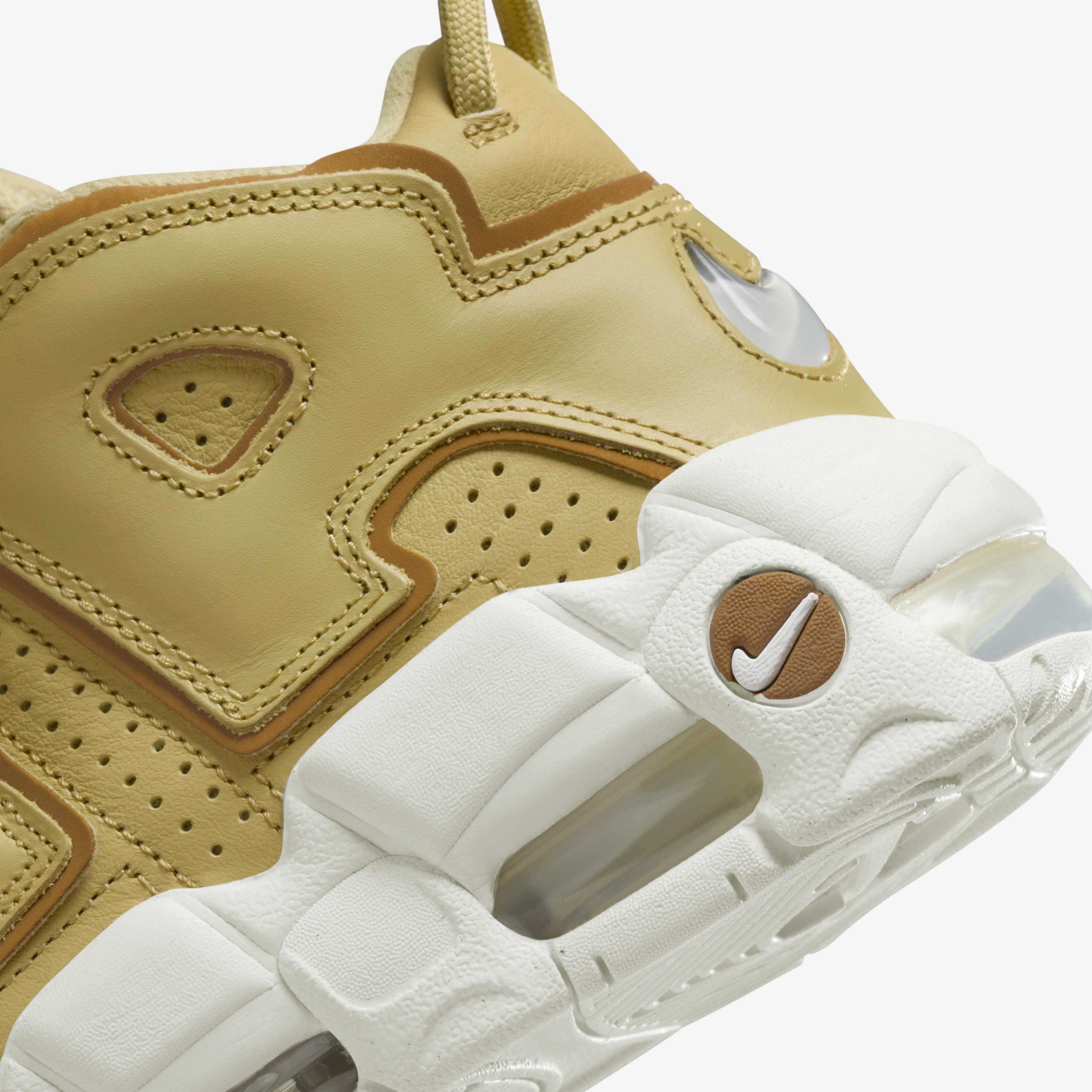 Nike air more uptempo womens gold on sale