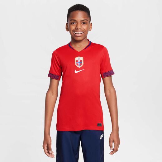 Norway-Nike, Norway 2025 Stadium Home (Women's Team), Big Kids' Nike Dri-FIT Soccer Replica Jersey