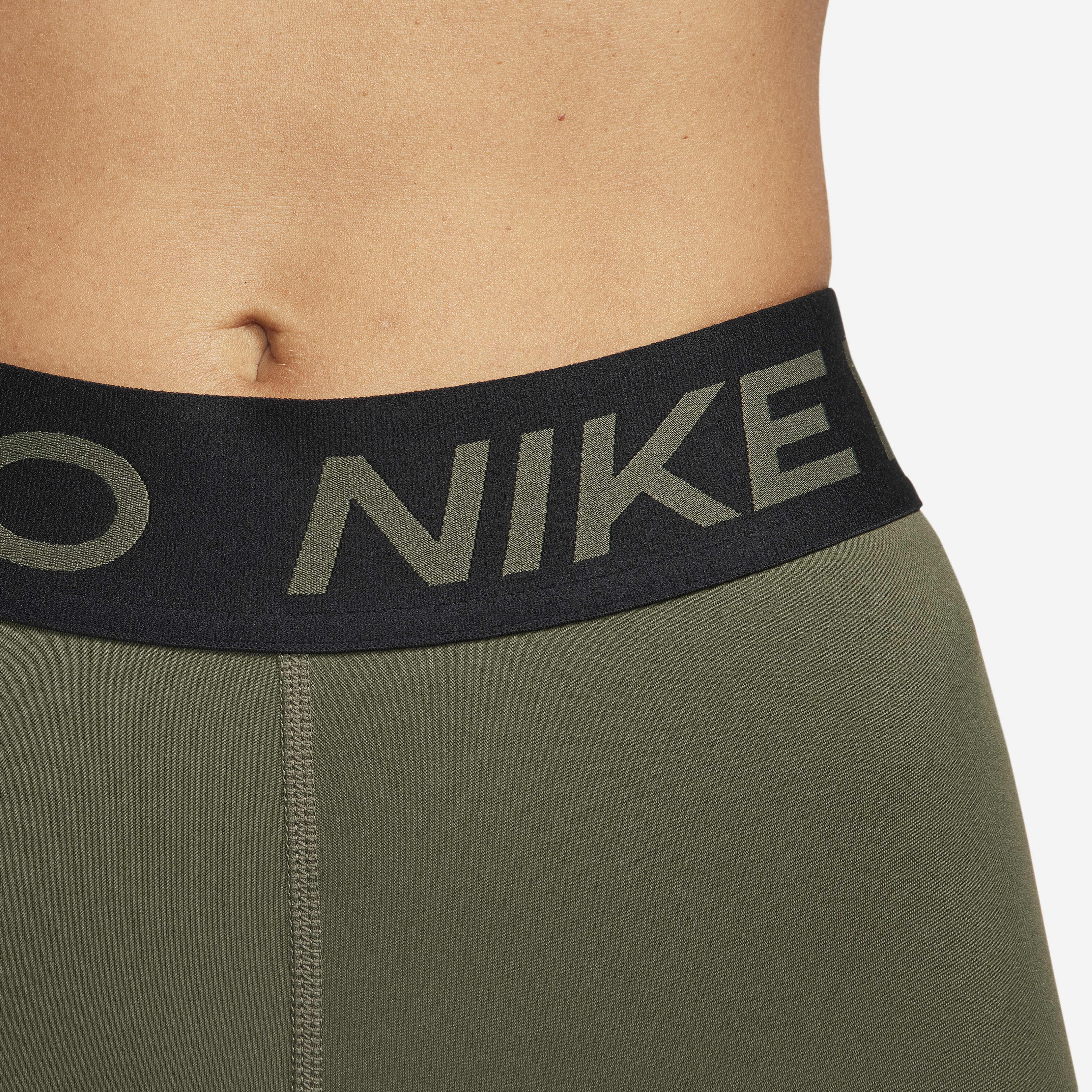 Buy Nike Pro Women s 8cm approx. Shorts Cargo Khaki Black Black Nike Saudi Official