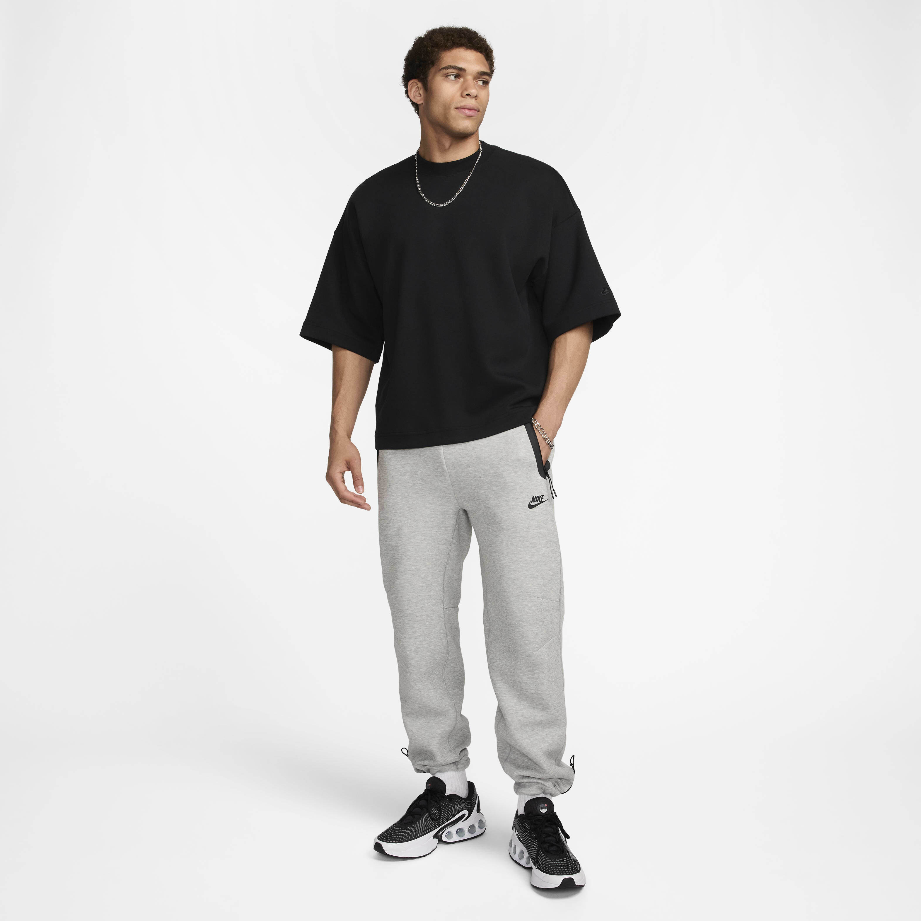 Buy Nike Tech Men's Fleece Open-Hem Trousers - Dark Grey
