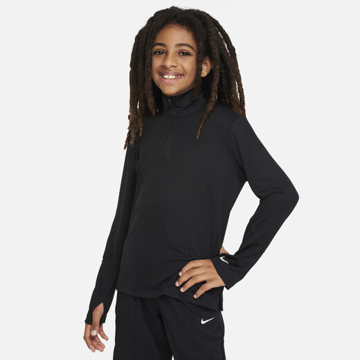 T-Shirts & Tops-Nike, Nike Multi, Older Kids' (Boys') Dri-FIT UV Long-Sleeve 1/2-Zip Top