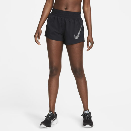 Shorts-Nike, Nike Dri-FIT One Swoosh, Women's Mid-Rise Brief-Lined Running Shorts