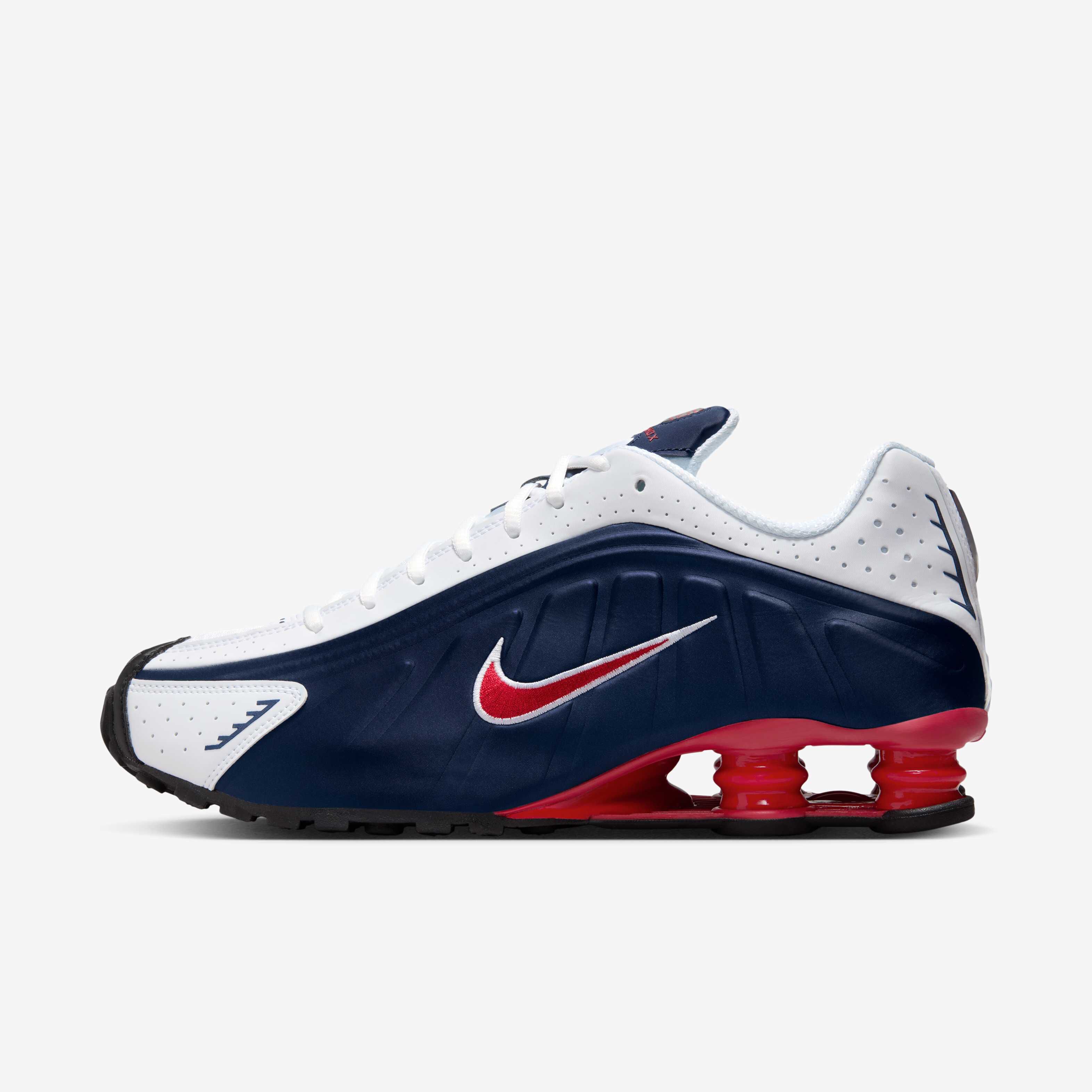 Buy Nike Shox R4 Men's Shoes Midnight Navy/White/Metallic Silver