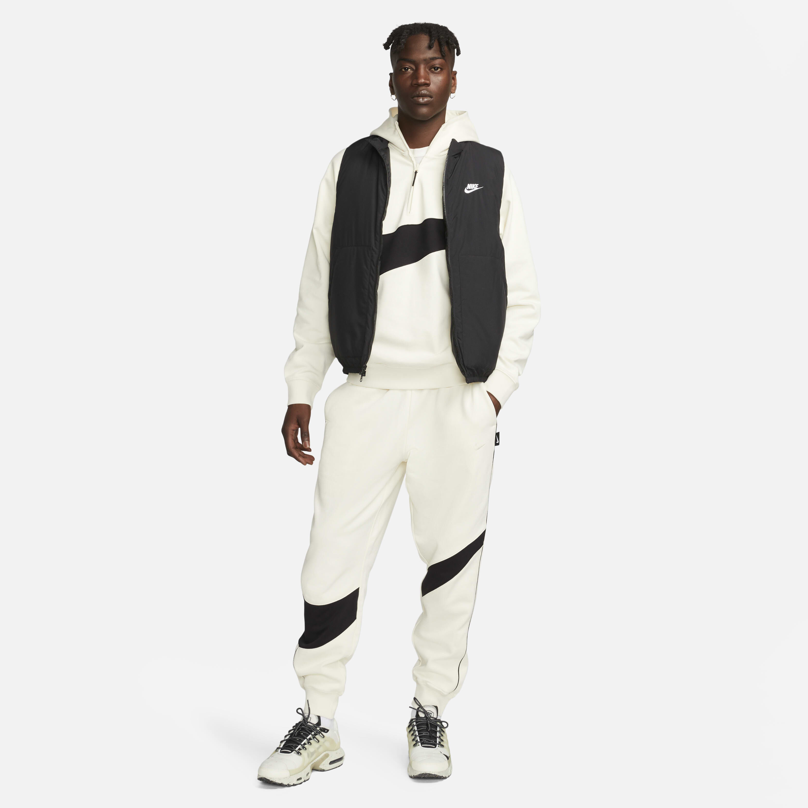 Buy Nike Swoosh Men's 1/2-Zip Fleece Hoodie - Coconut Milk