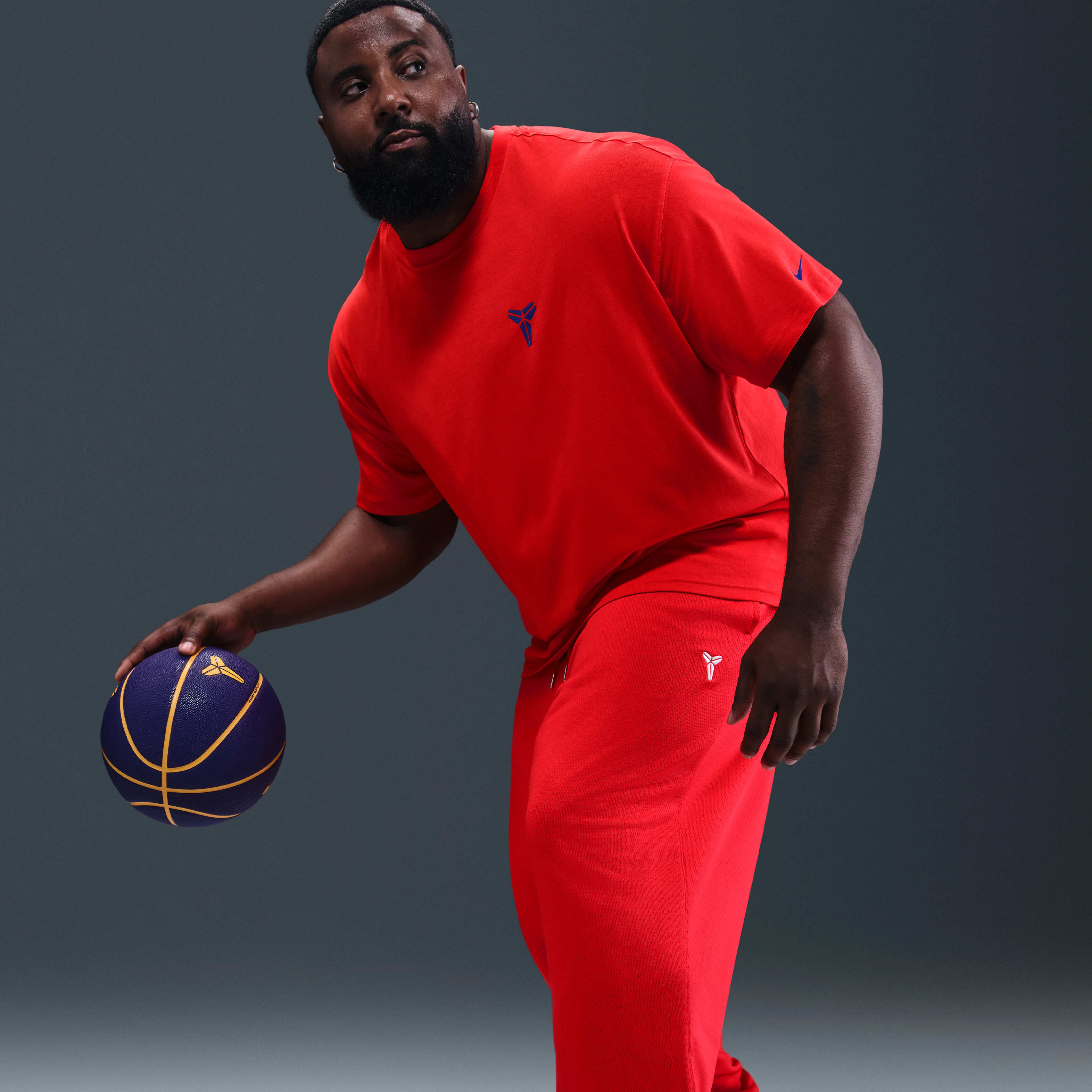 Buy Kobe Therma-FIT Basketball Trousers - Light Crimson/White