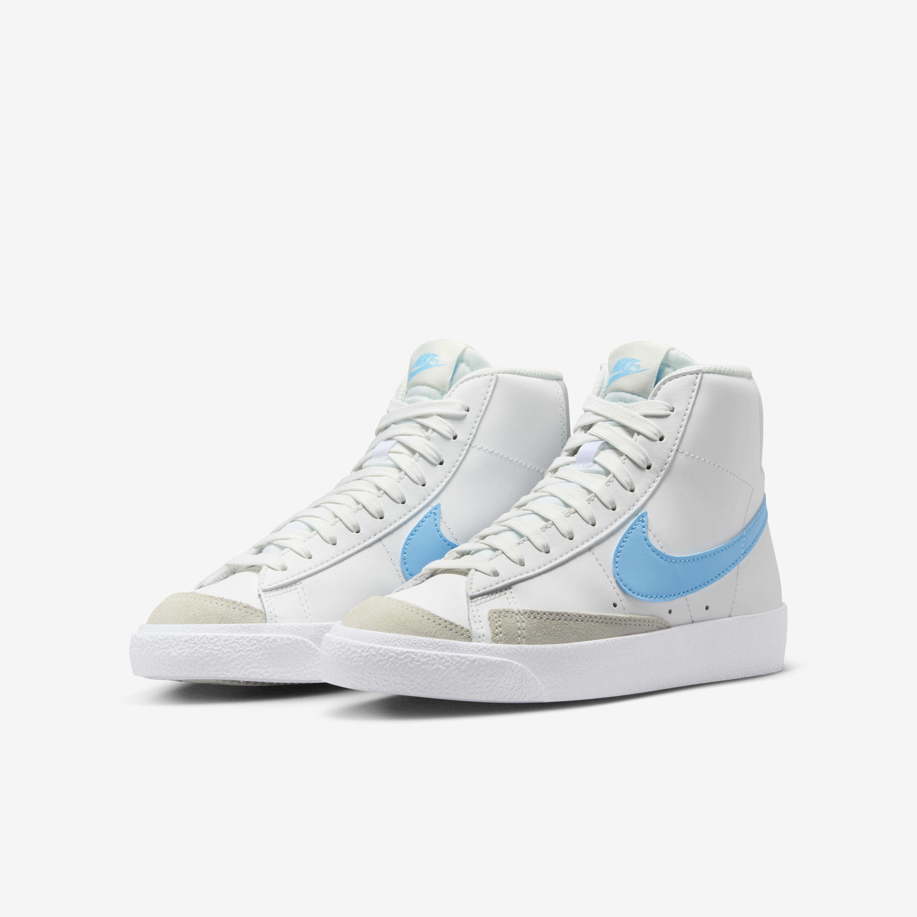 Buy Nike Blazer Mid 77 Older Kids Shoes Summit White Photon Dust White Aquarius Blue Nike Saudi Official