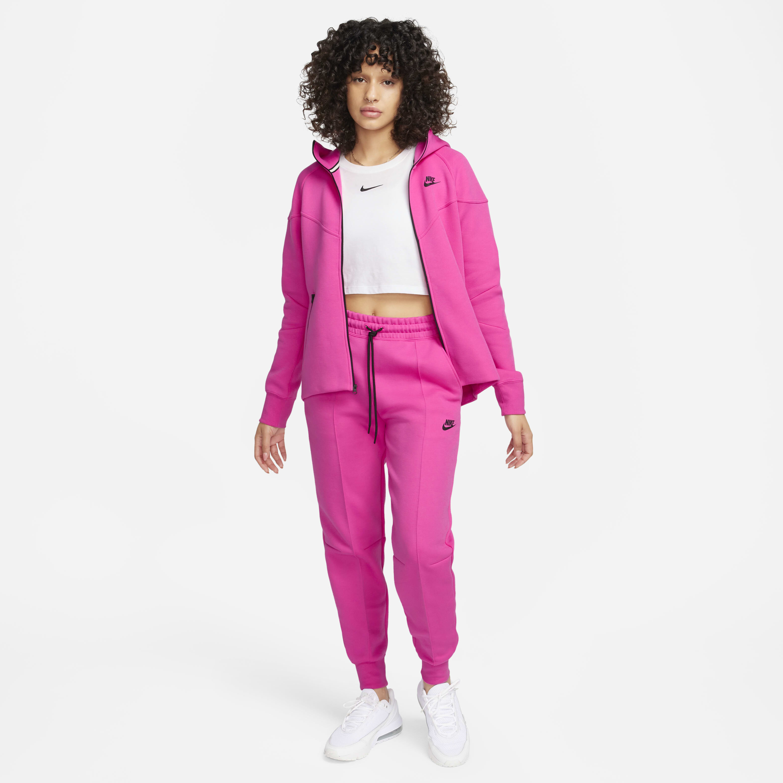 Buy Nike Sportswear Tech Fleece Women s Mid Rise Joggers Alchemy Pink Black Nike Saudi Official
