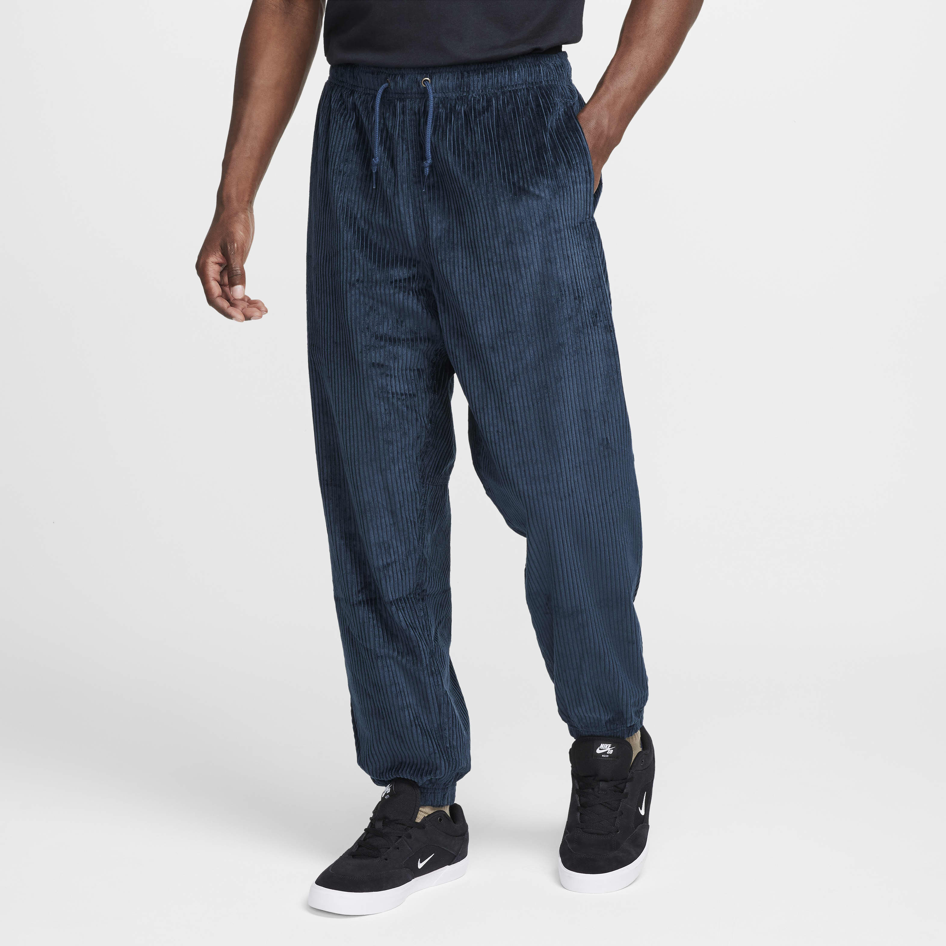 Buy Nike SB Elastic Corduroy Skate Trousers - Armoury Navy