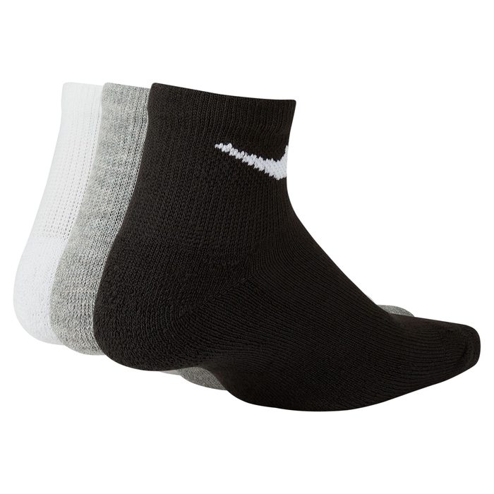 Buy Nike Little Kids Cushioned Ankle Socks 3 Pairs White Dark Grey Heather Nike Saudi Official