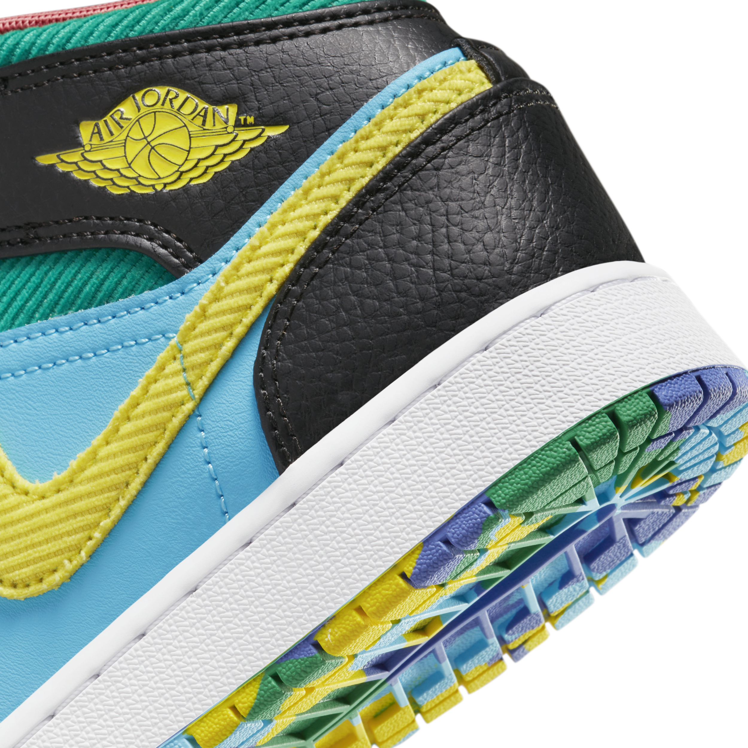 black green yellow and red jordans