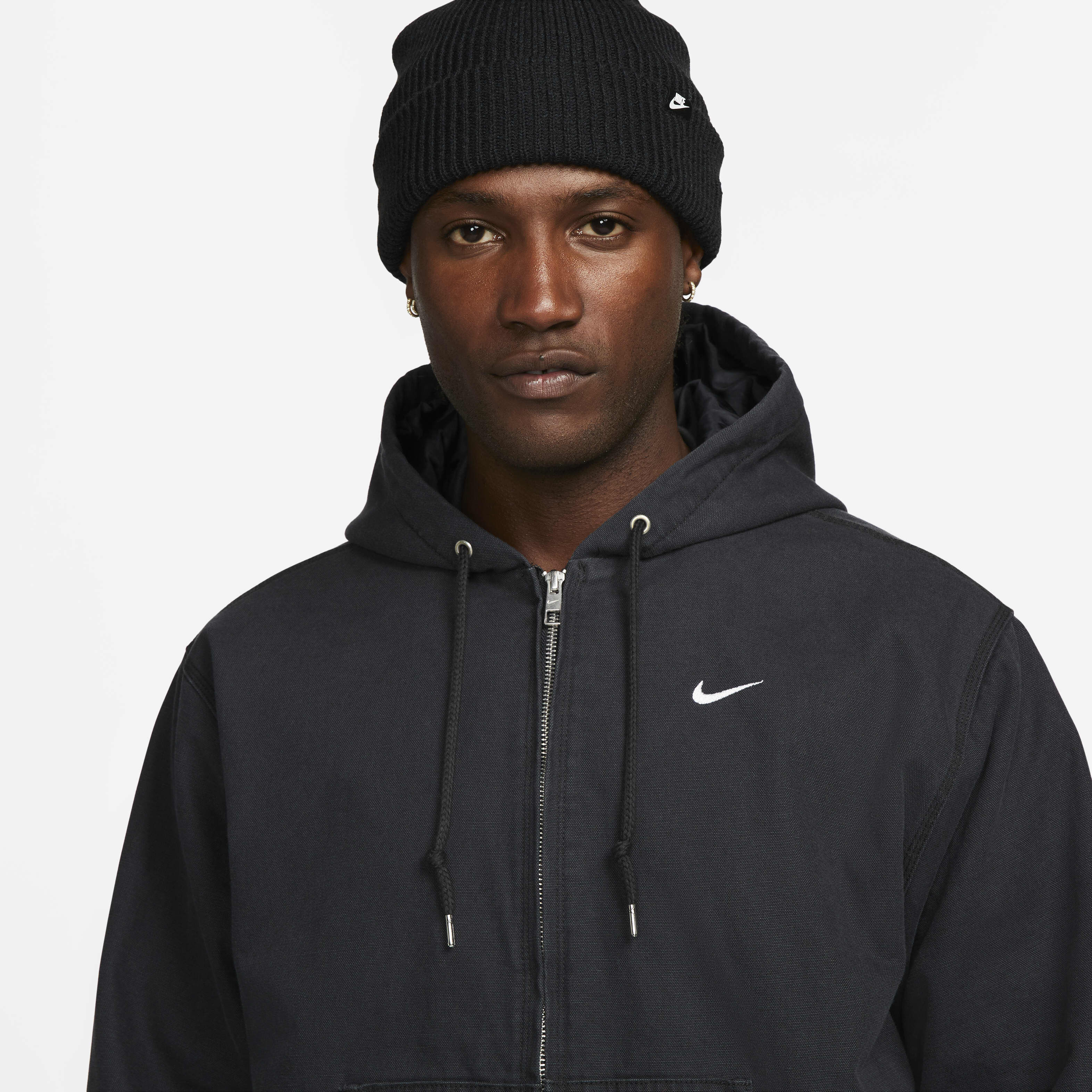 Buy Nike Life Men s Padded Hooded Jacket Off Noir White Nike Saudi Official